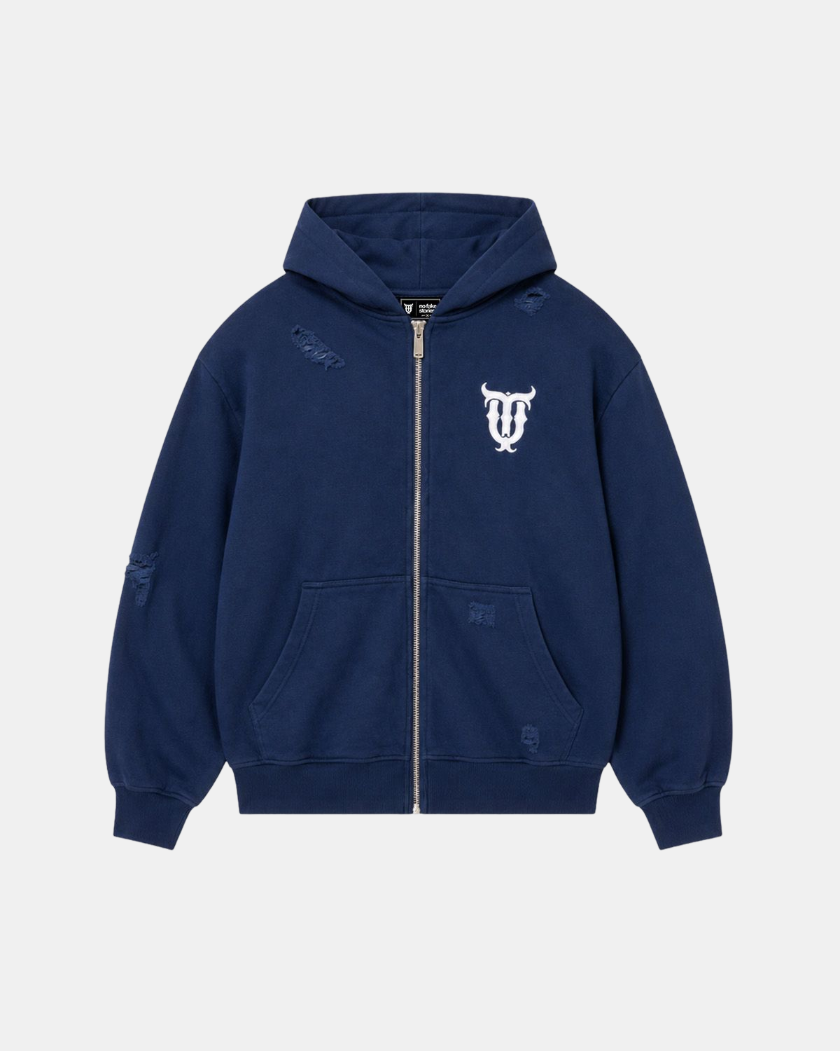 QT Pearl Zip Hoodie Blue