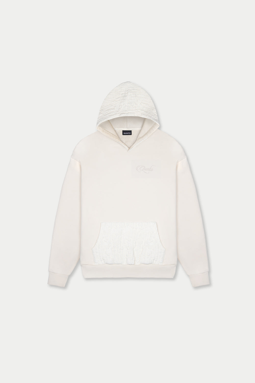 Two Structure Hoodie Cream