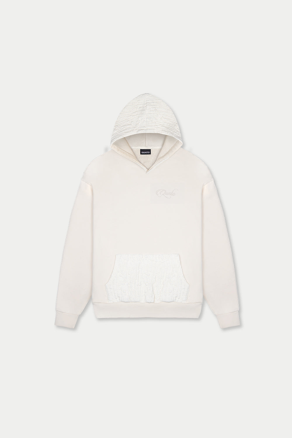 TWO STRUCTURE CREAM HOODIE