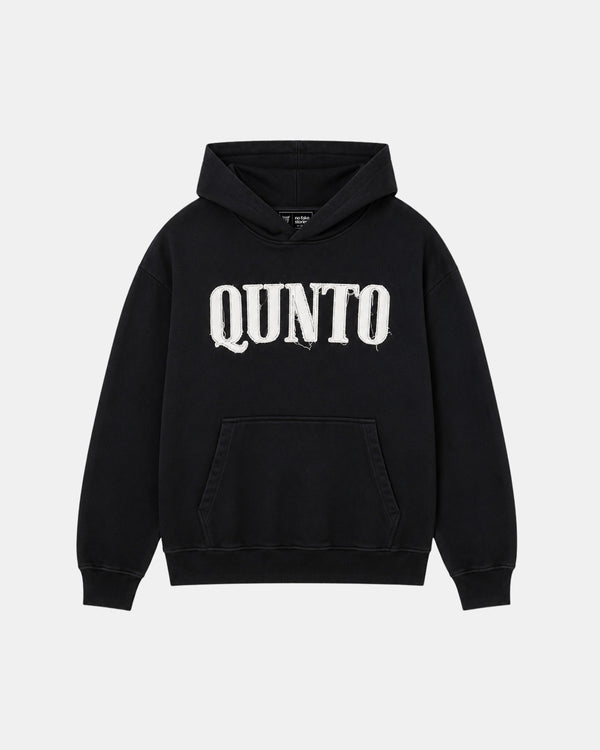 QUNTO C Logo Hoodie Black