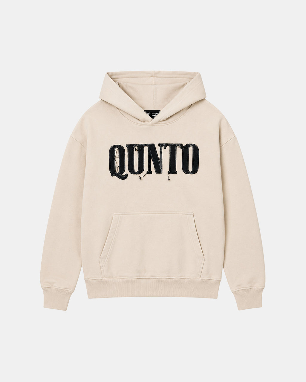 QUNTO C Logo Hoodie Cream