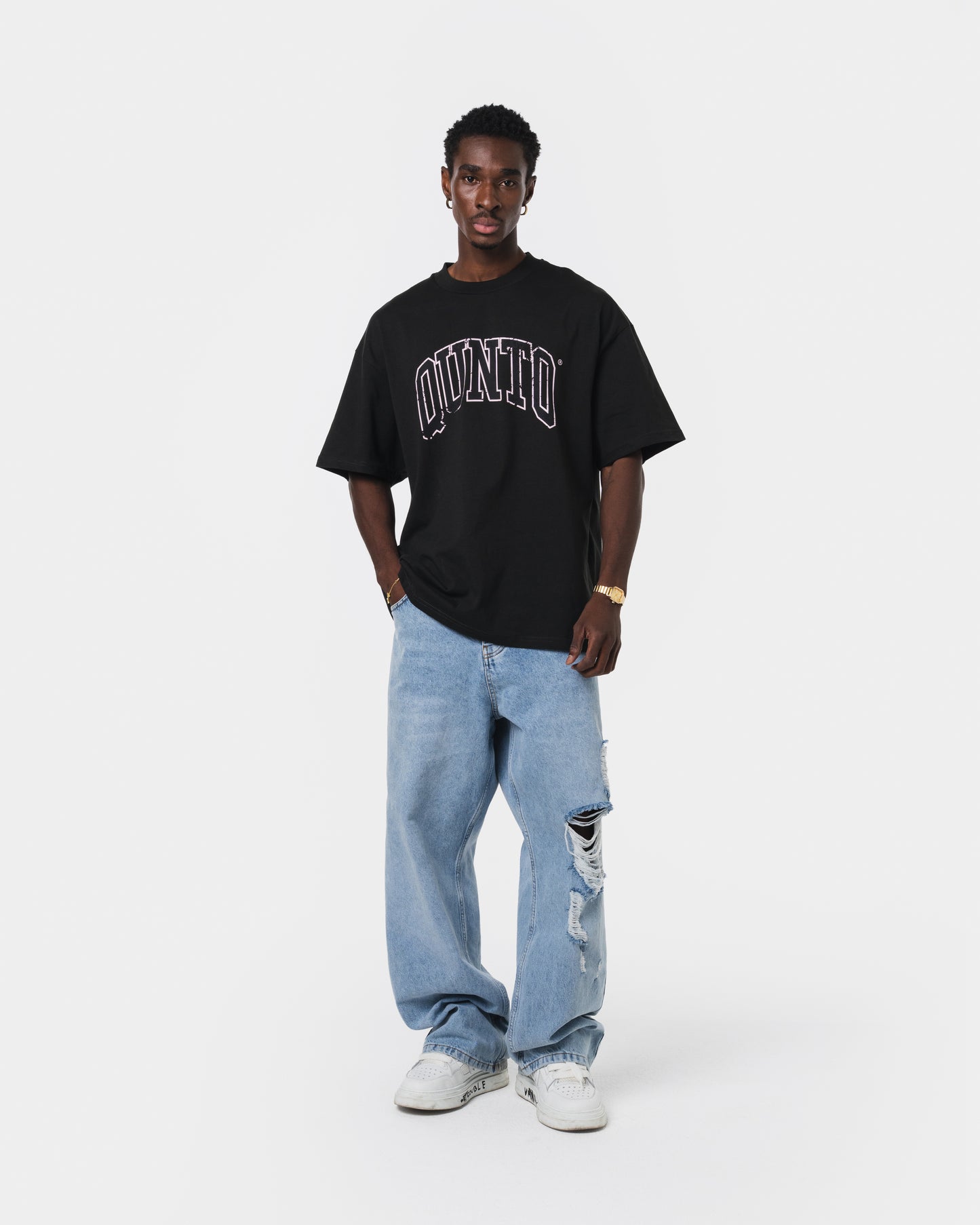 QUNTO PINK OUTLINER TSHIRT