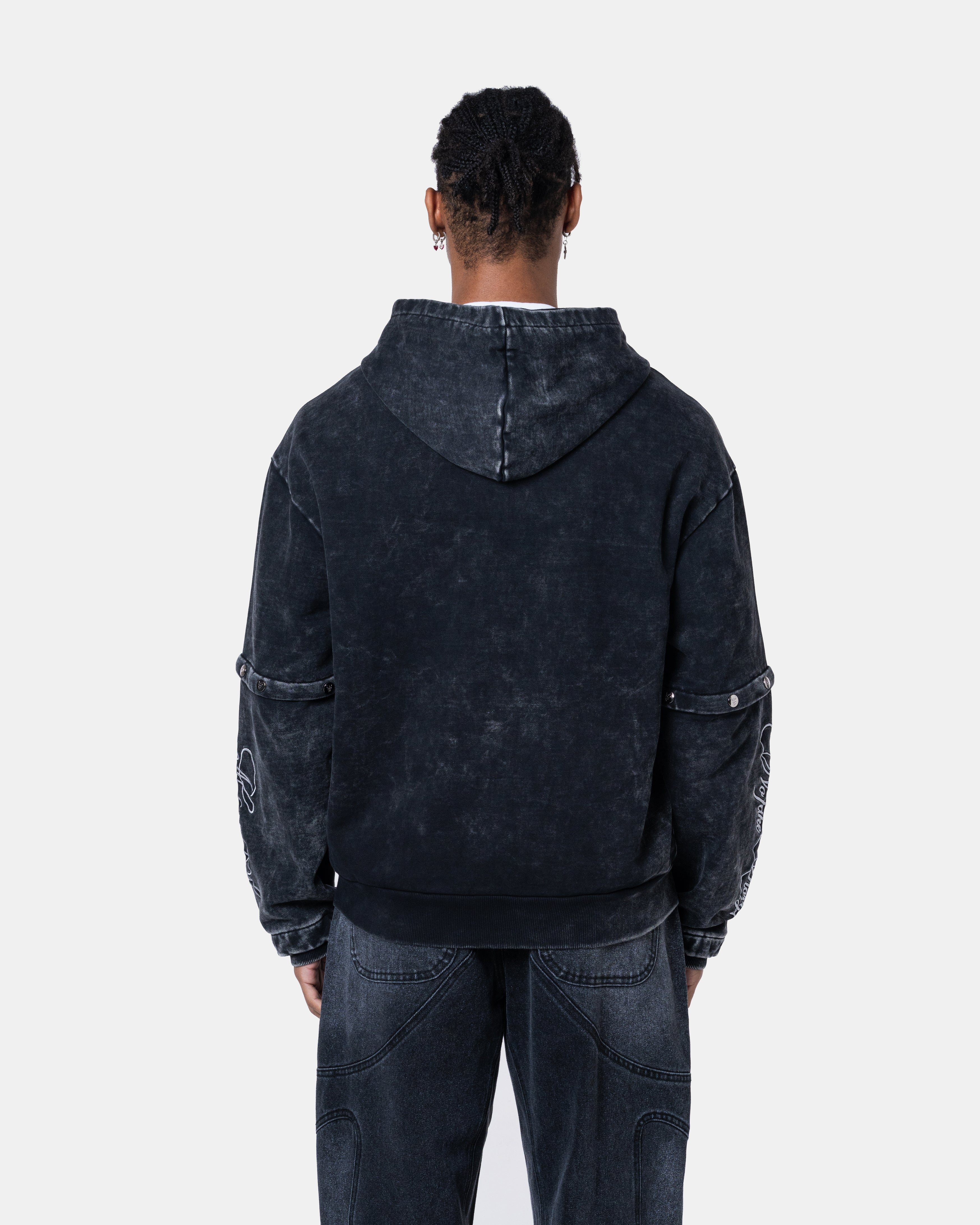 Grafiti Zip Hoodie Black