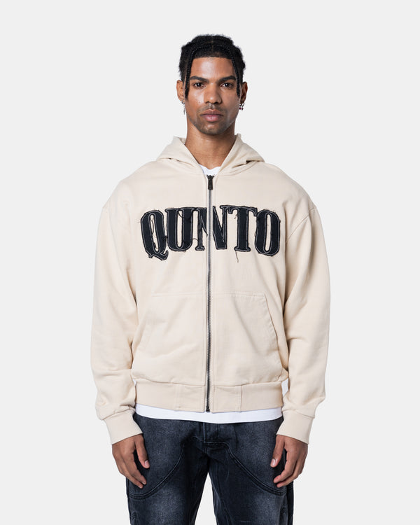 Classic Zip Hoodie Cream