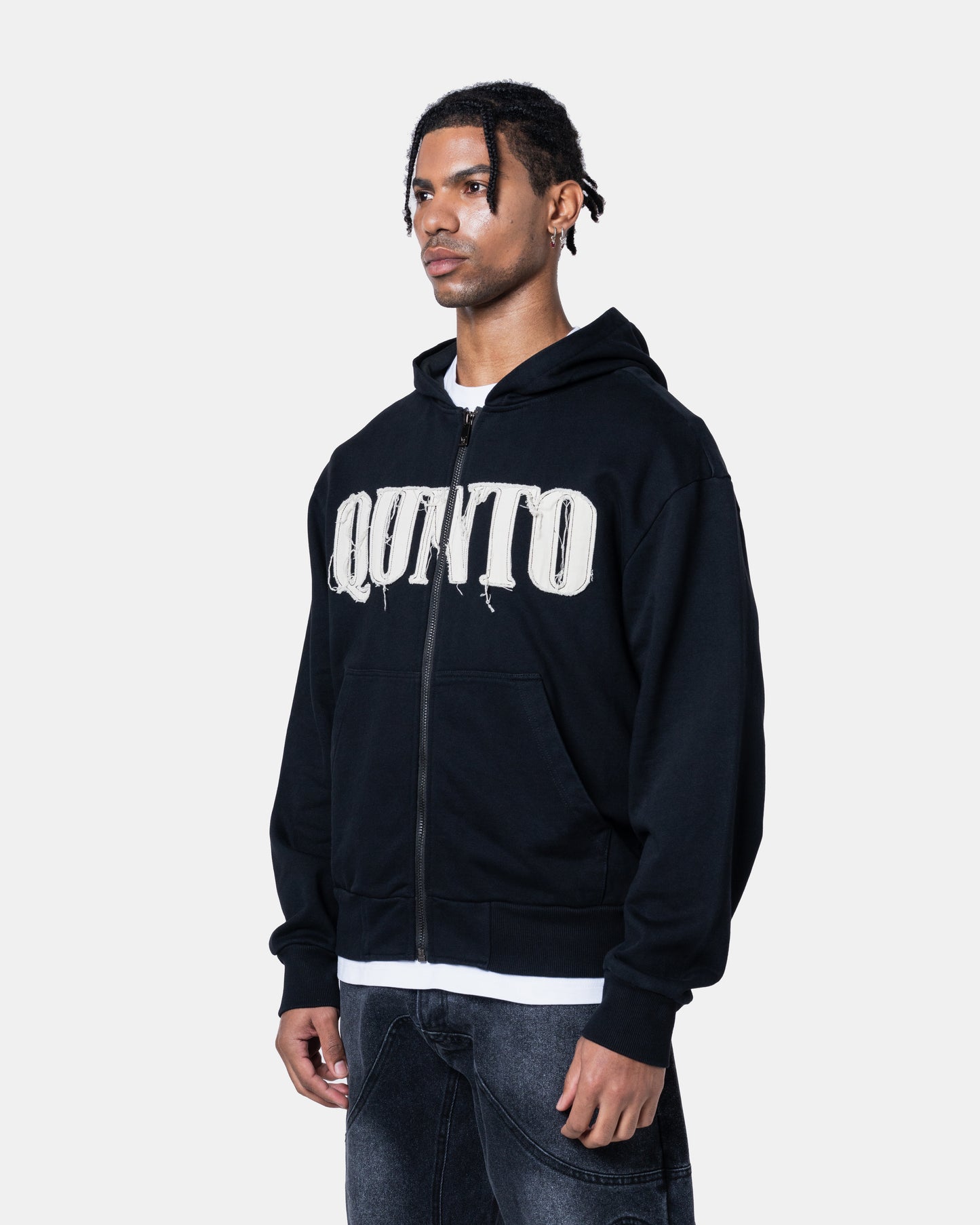 CLASSIC ZIPER HOODIE BLACK