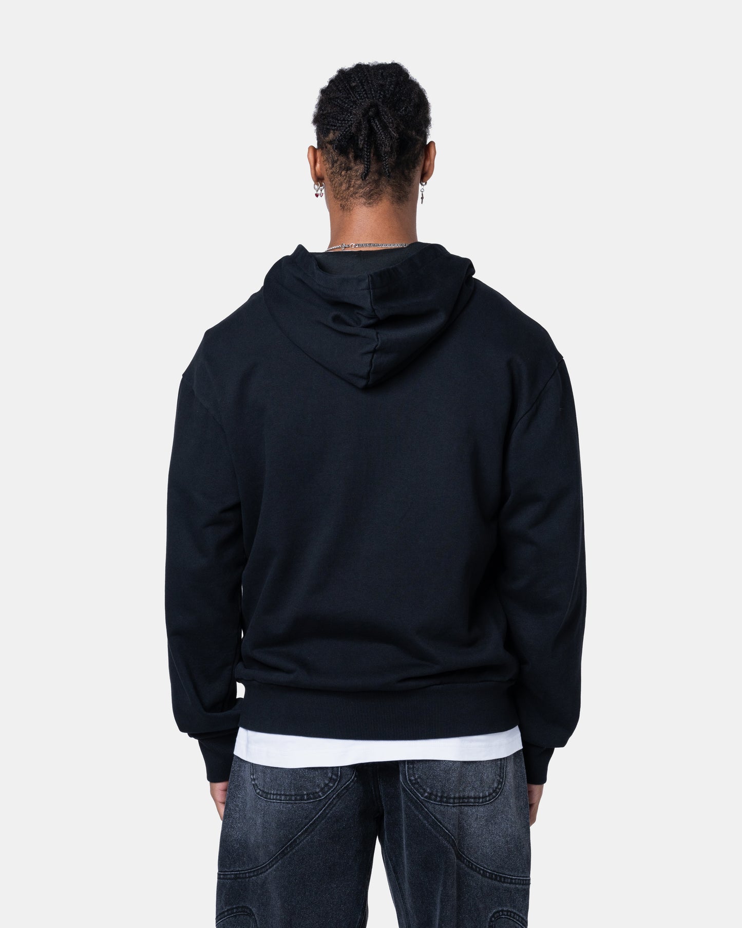 CLASSIC ZIPER HOODIE BLACK