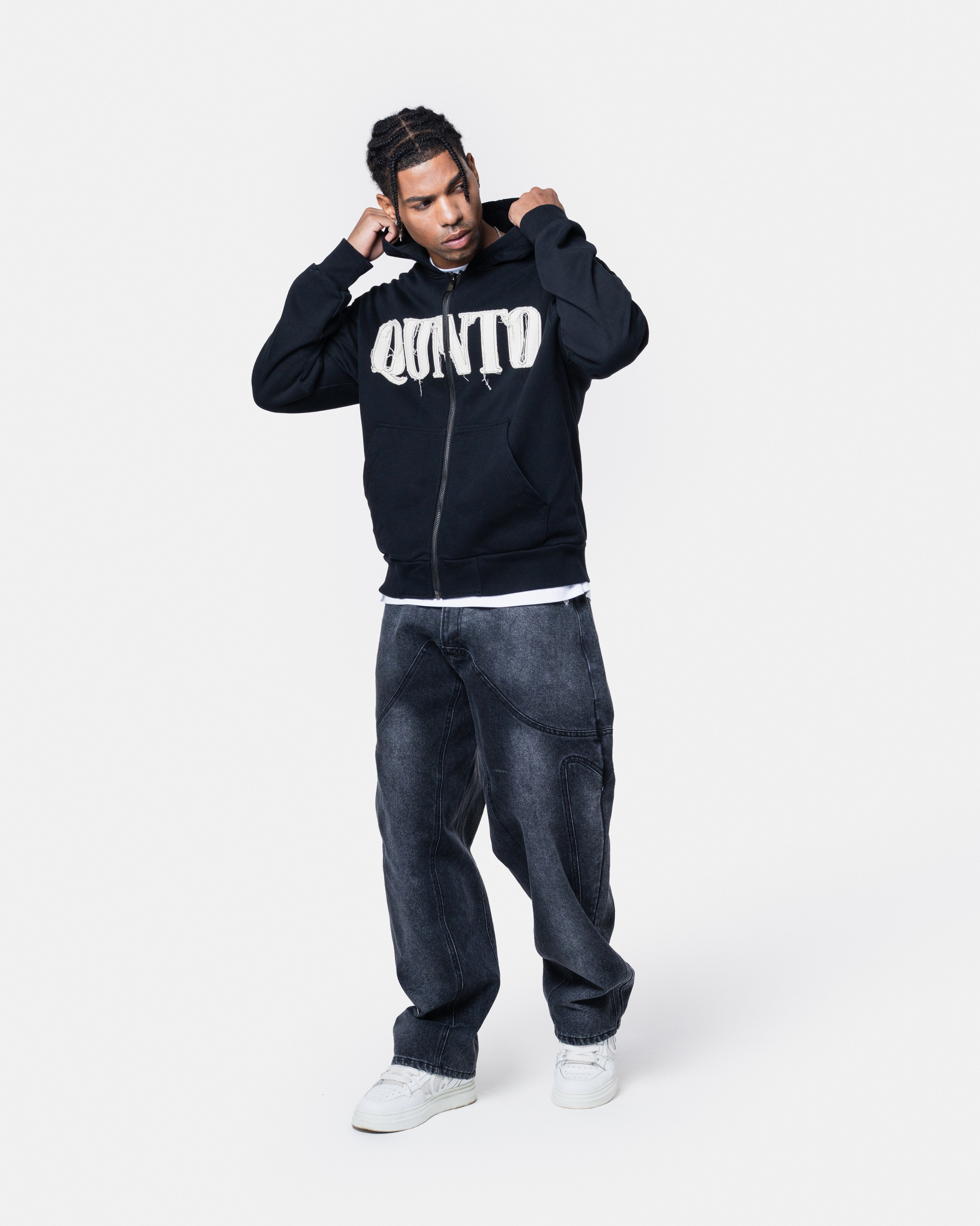 Classic Zip Hoodie Black