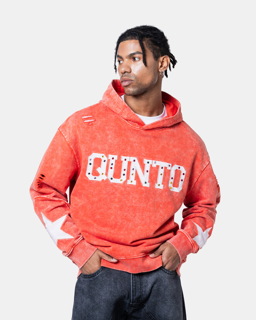 QUNTO Star Hoodie Orange
