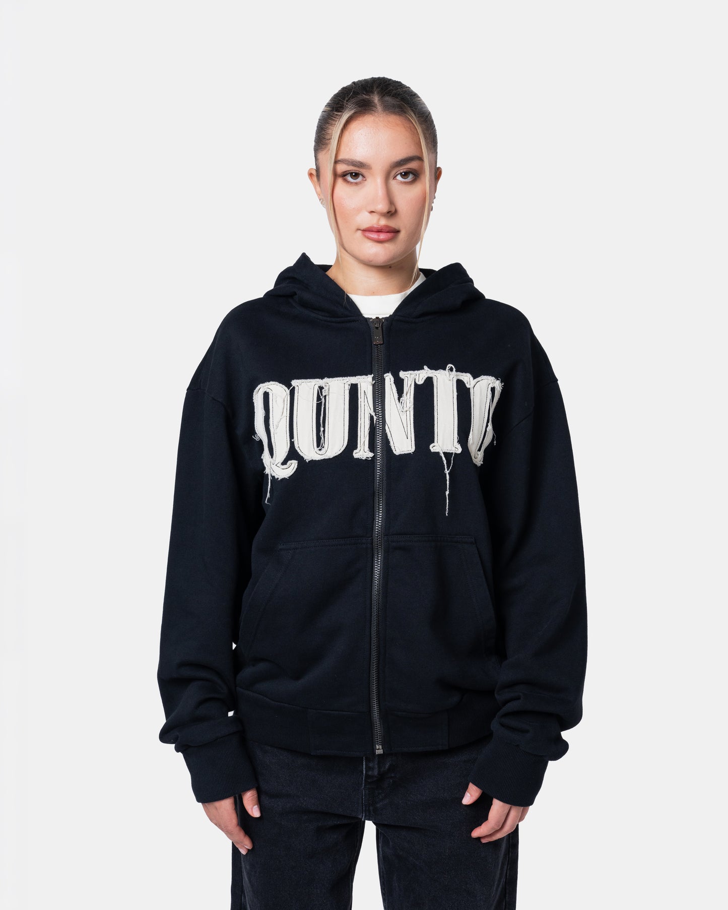 CLASSIC ZIPER HOODIE BLACK