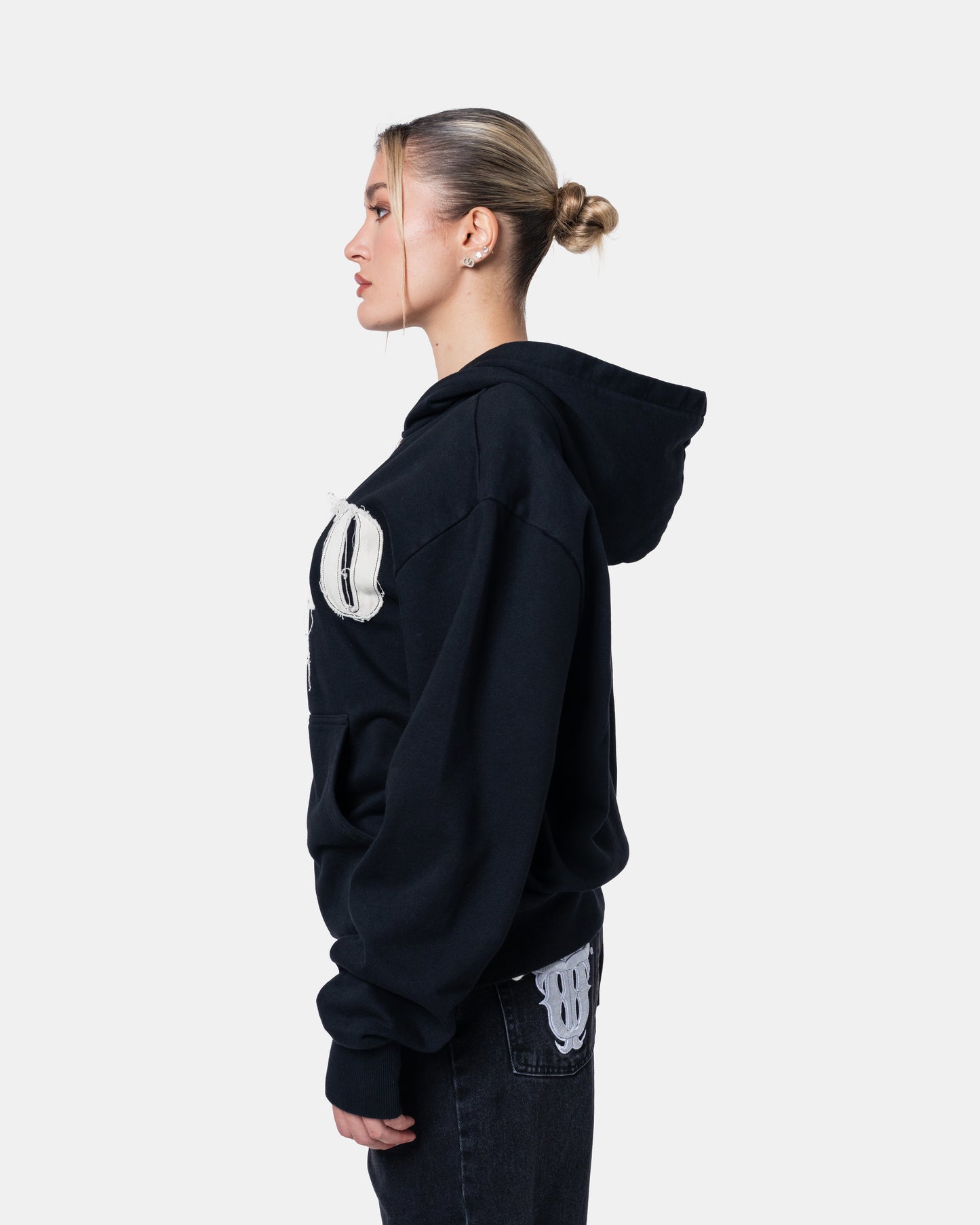 CLASSIC ZIPER HOODIE BLACK