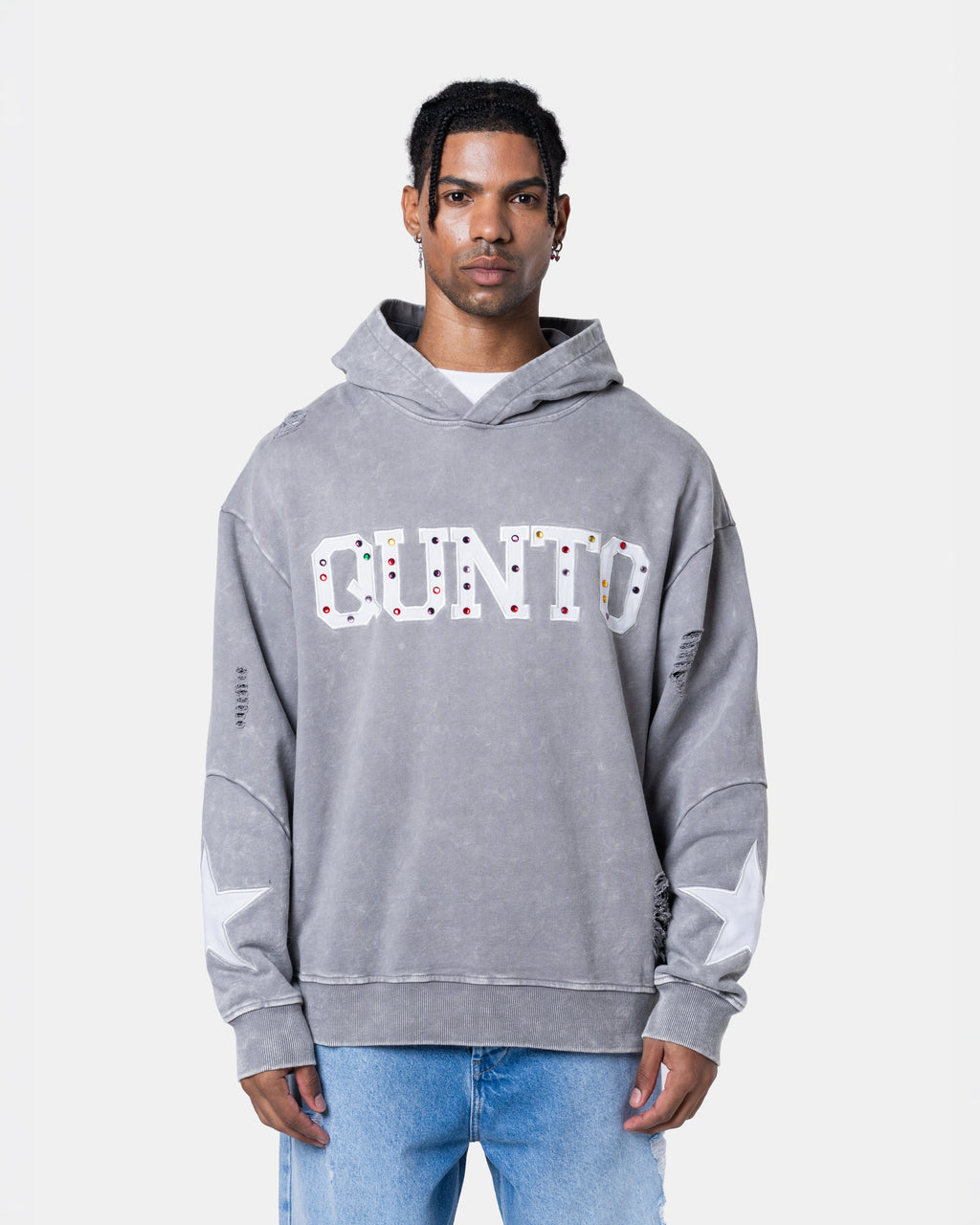 QUNTO Star Hoodie Grey