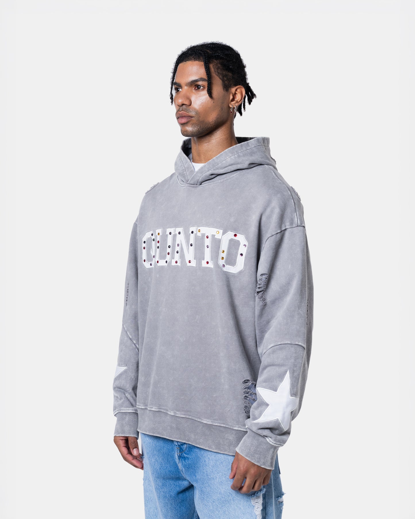 QUNTO STAR HOODIE GREY