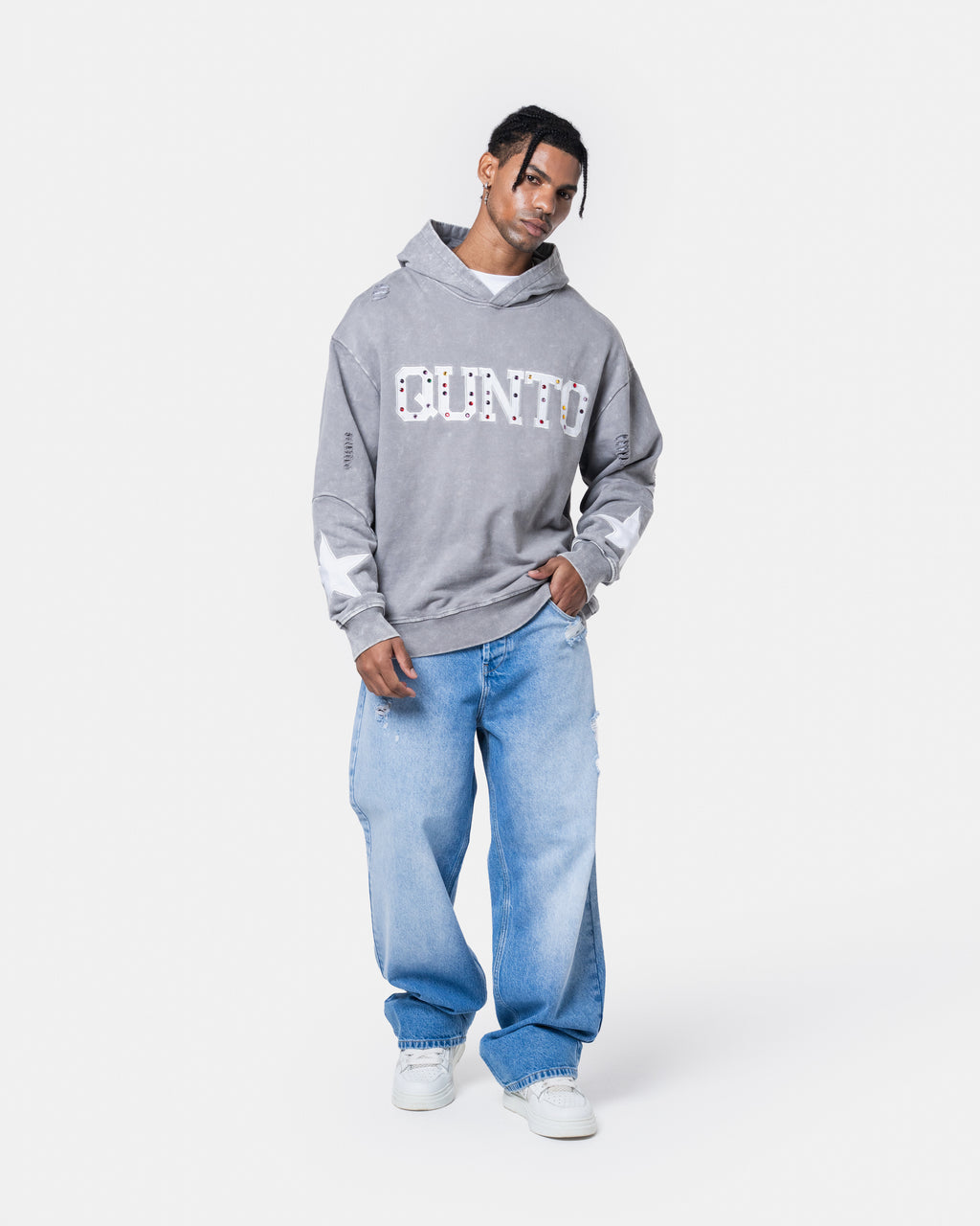 QUNTO Star Hoodie Grey