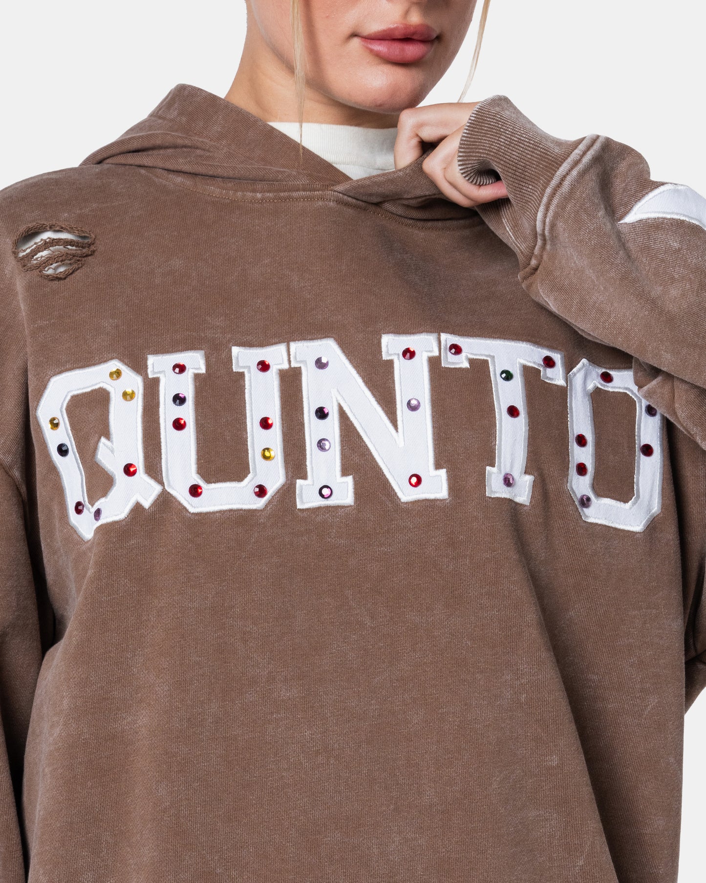 QUNTO STAR HOODIE BROWN