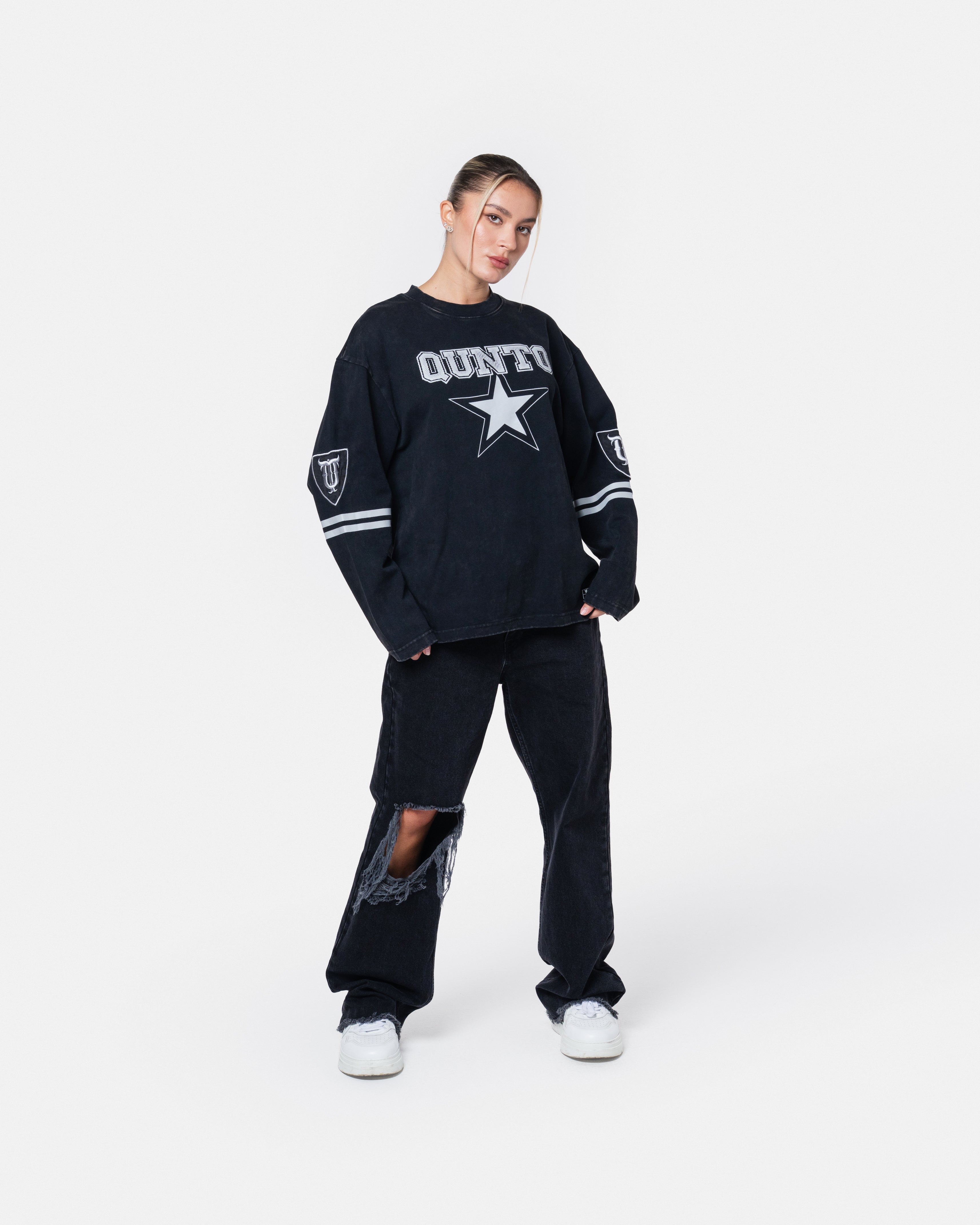 Star Long Sleeve Black