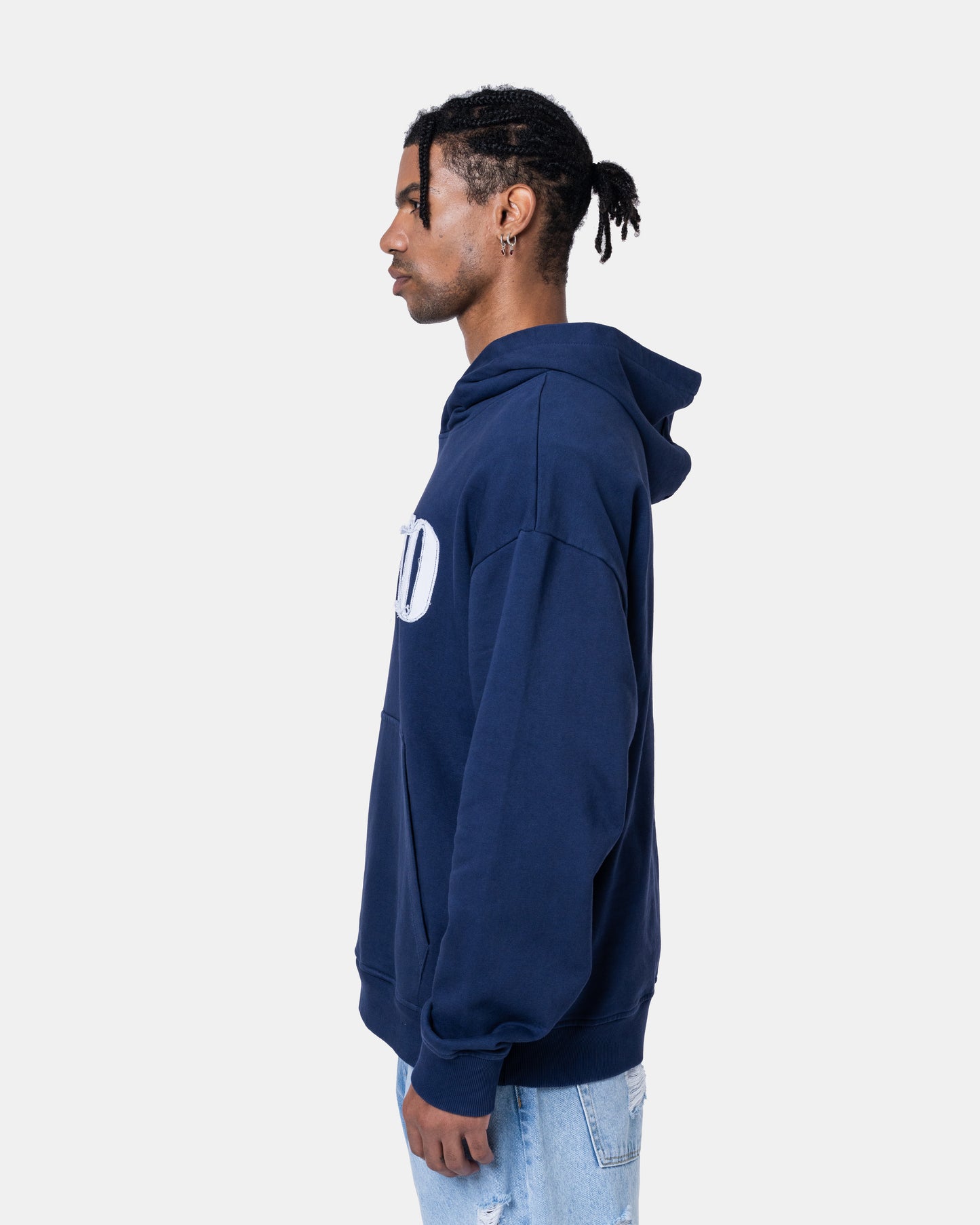 QUNTO C LOGO HOODIE BLUE