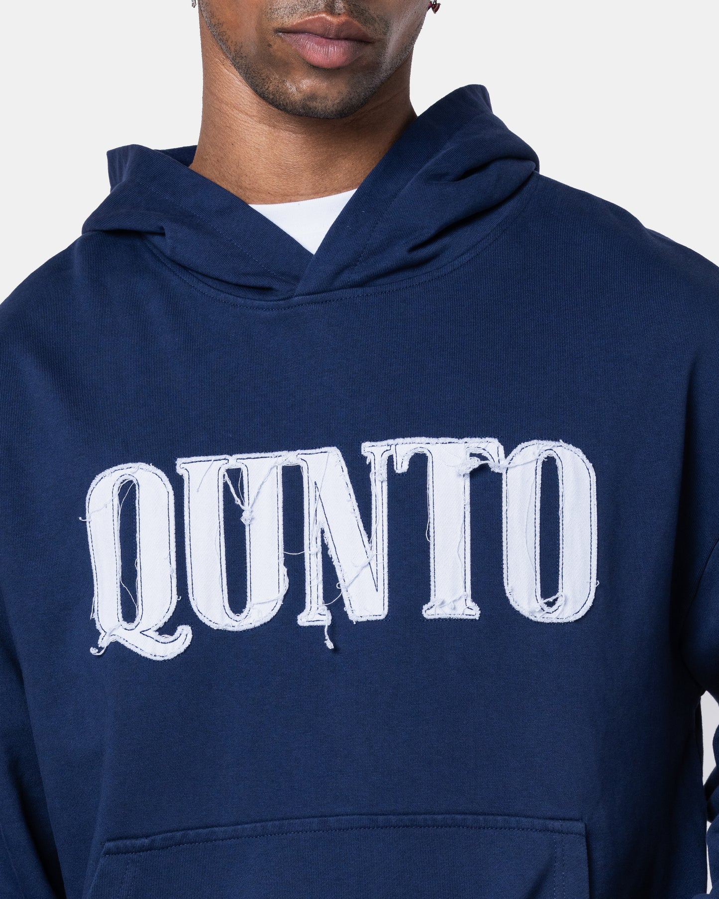 QUNTO C LOGO HOODIE BLUE