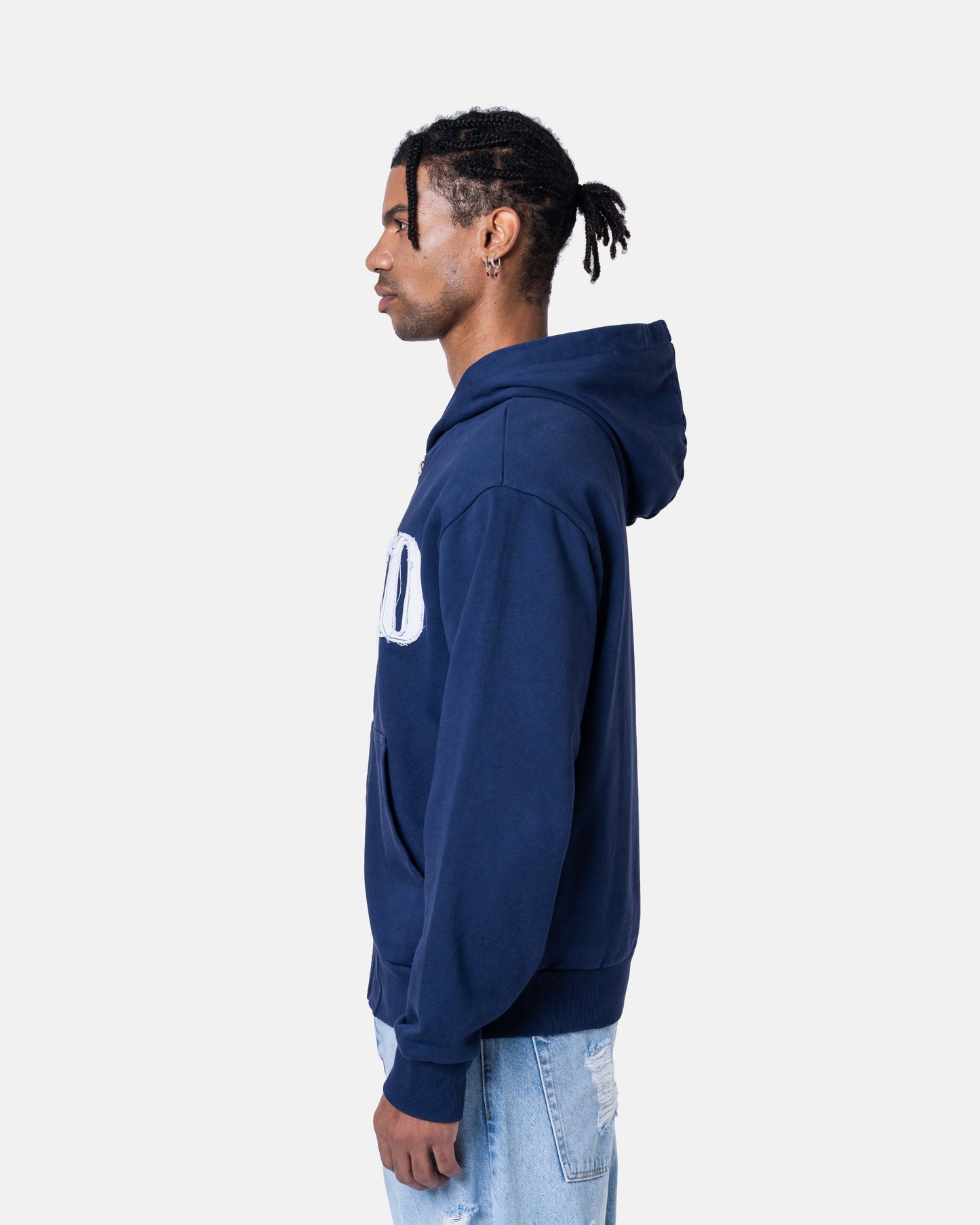 CLASSIC ZIPER HOODIE BLUE