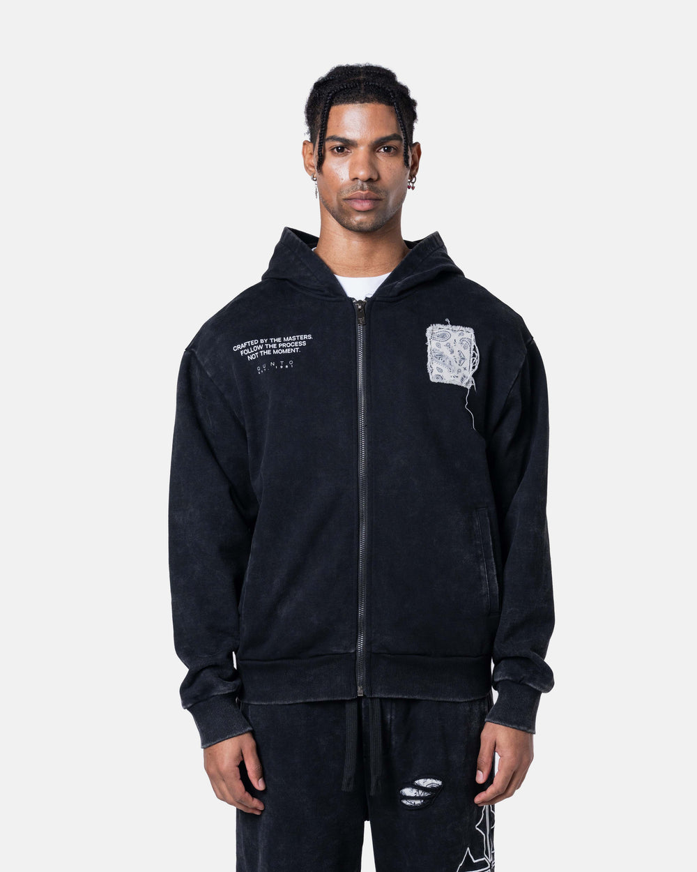 DESTROY ZIPPER HOODIE BLACK