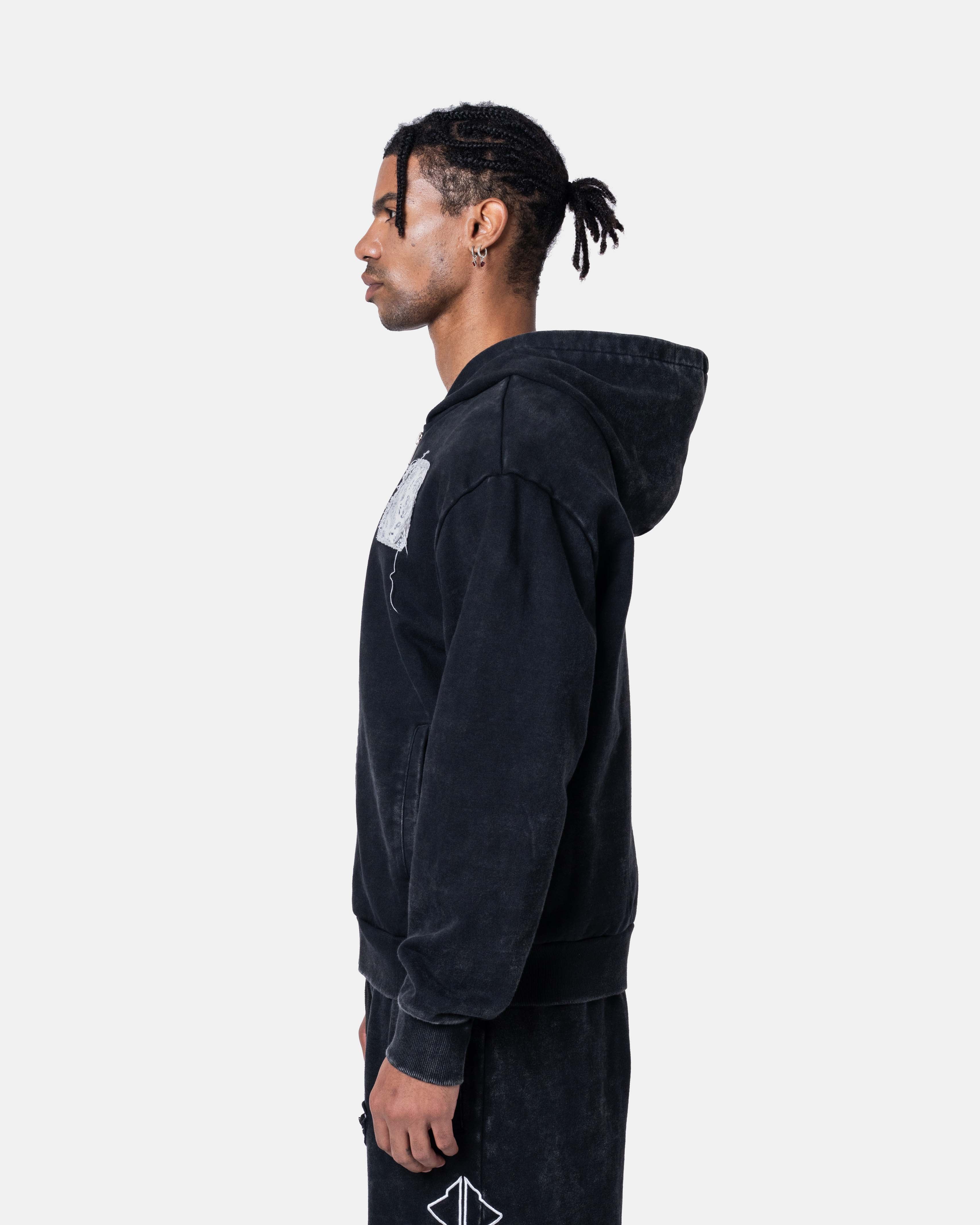 Destroy Zip Hoodie Black