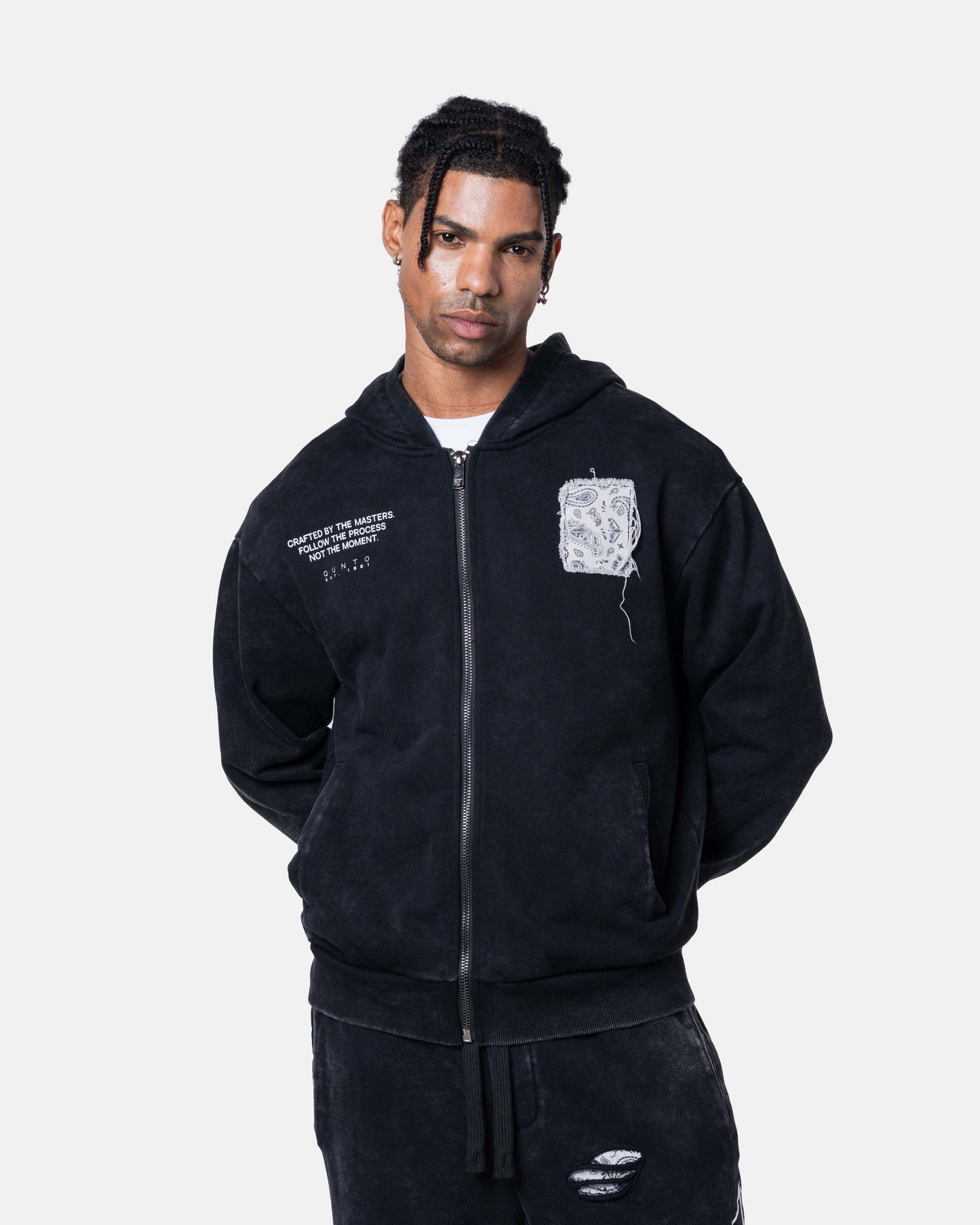 DESTROY ZIPPER HOODIE BLACK