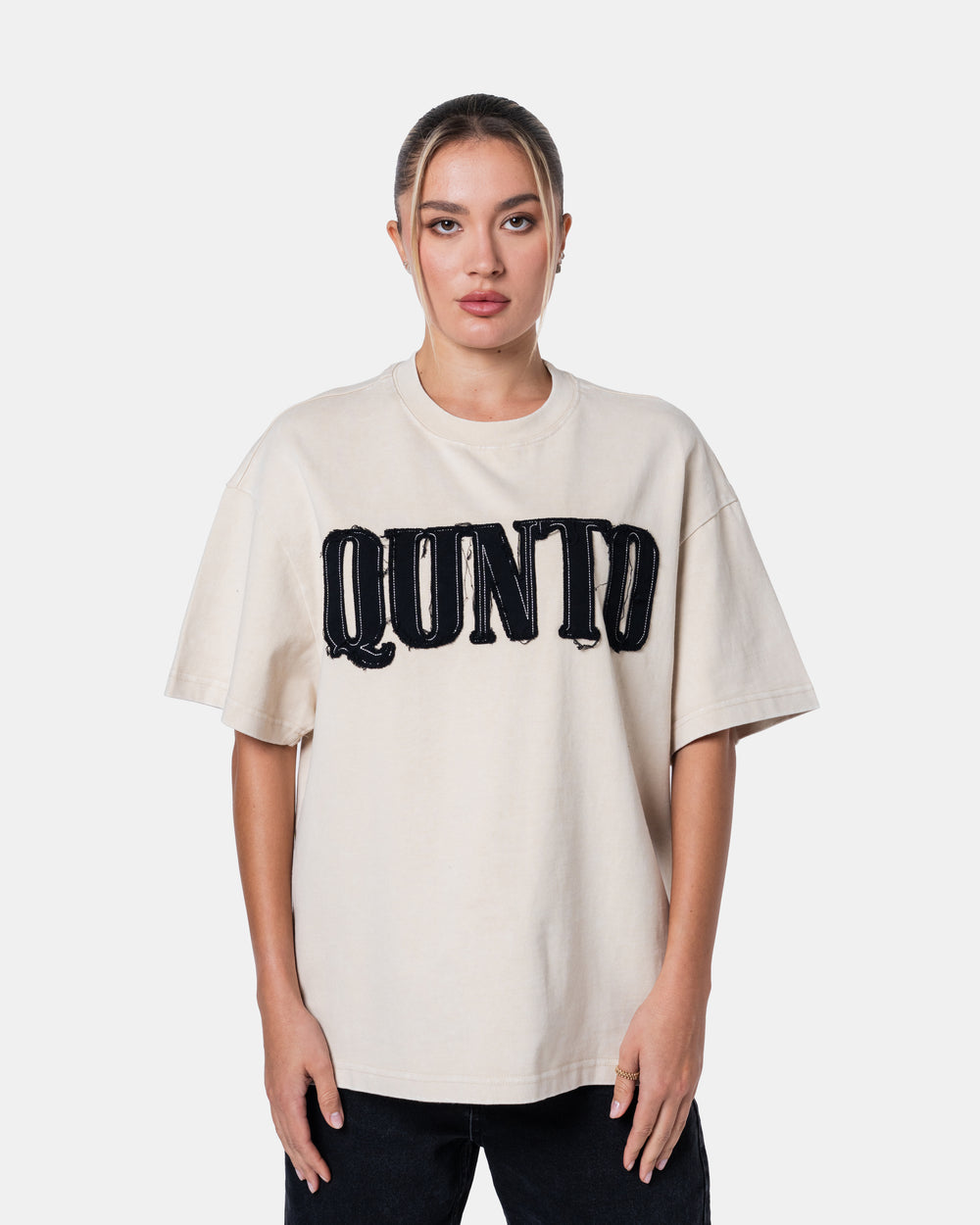 QUNTO OVERSIZE TEE CREAM