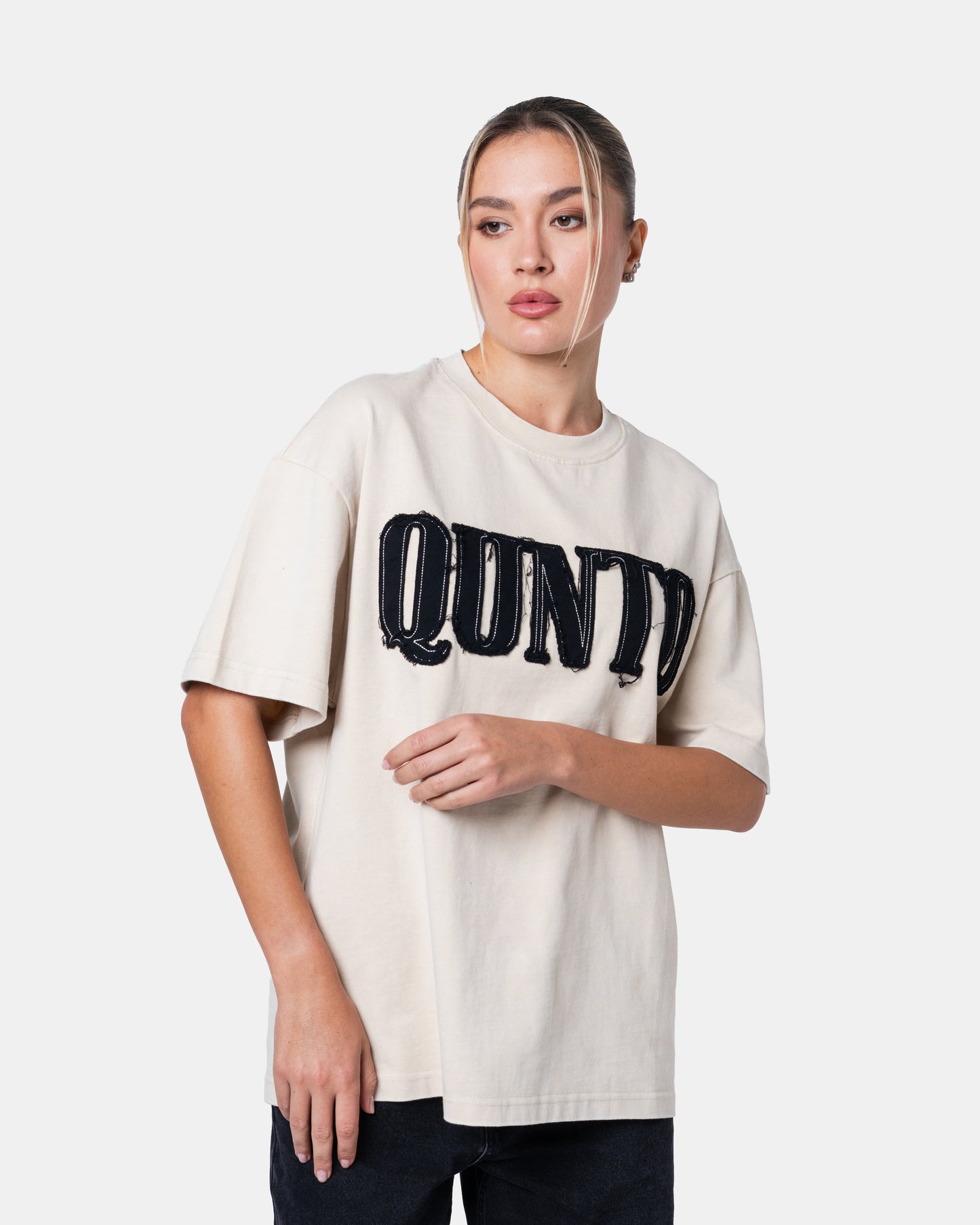 QUNTO OVERSIZE TEE CREAM
