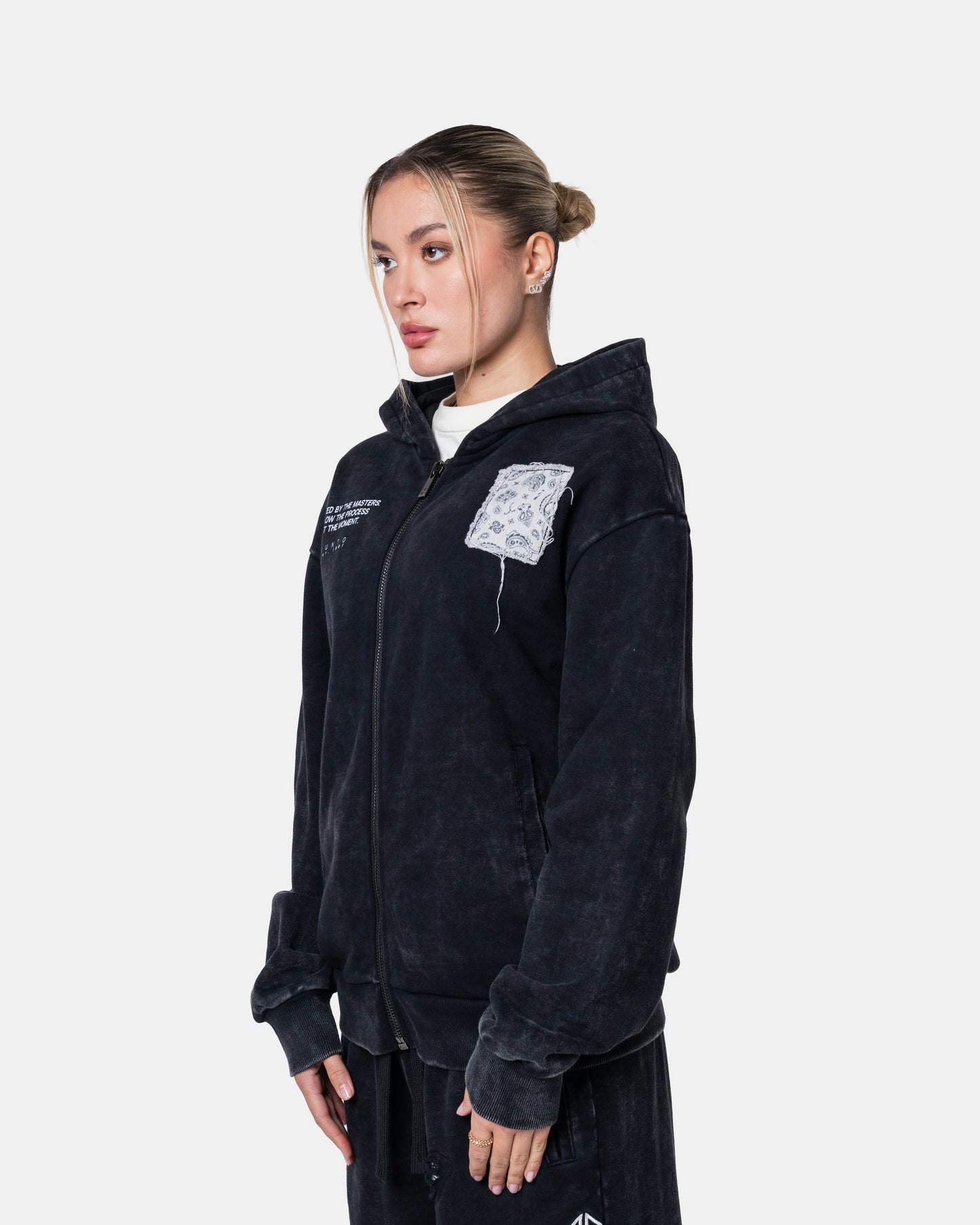 DESTROY ZIPPER HOODIE BLACK