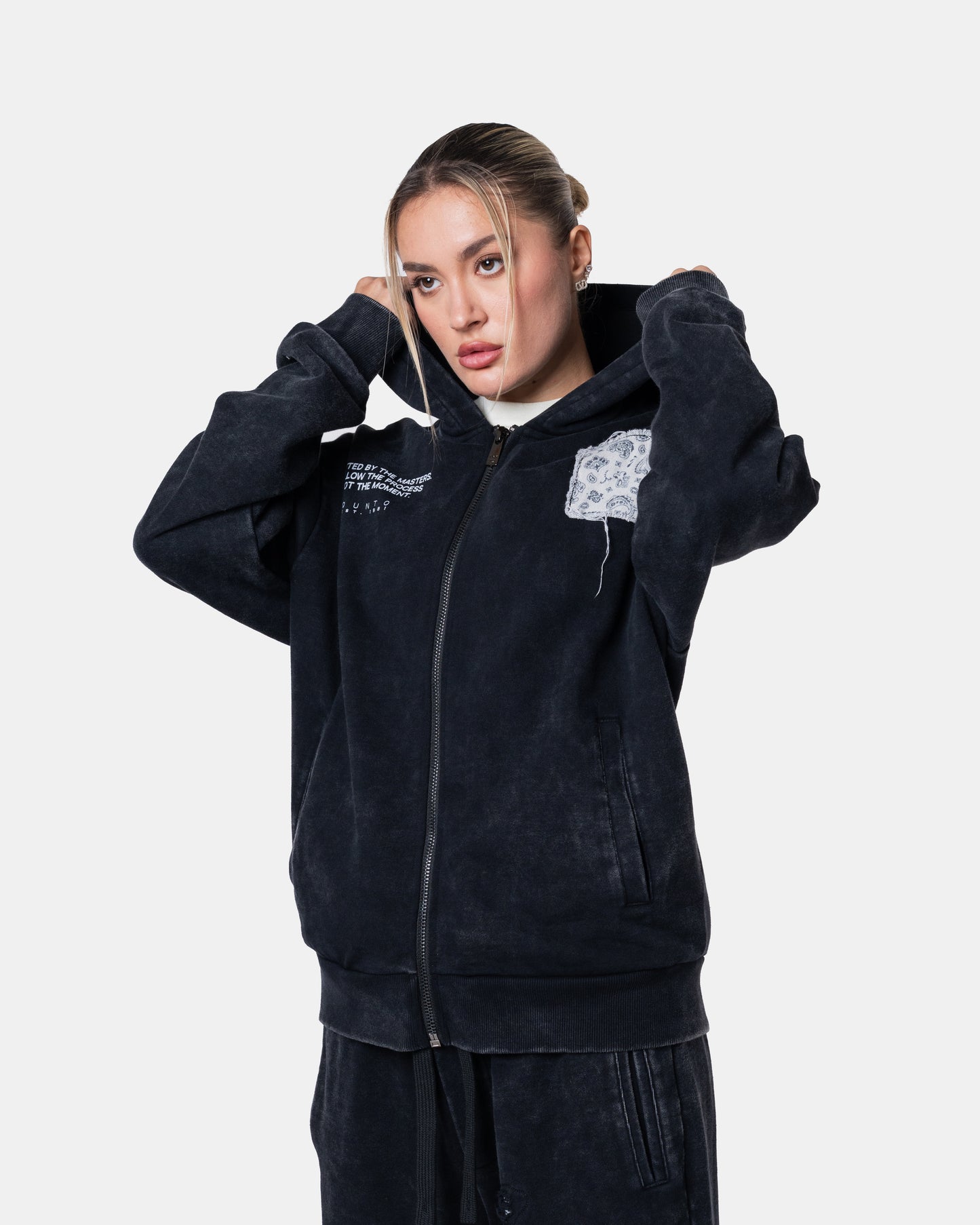 DESTROY ZIPPER HOODIE BLACK