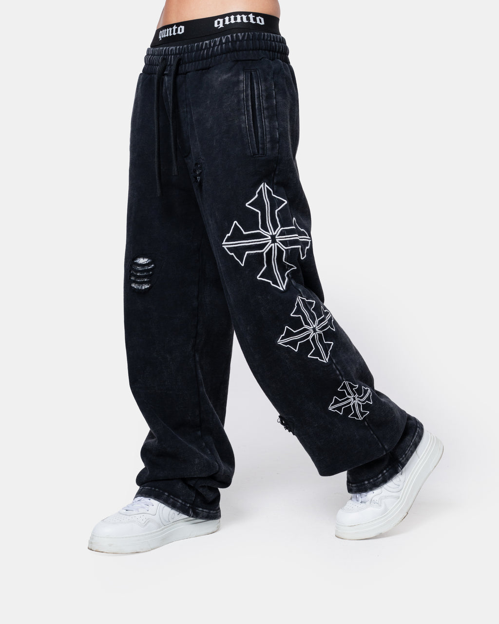 Destroyed Pants Black