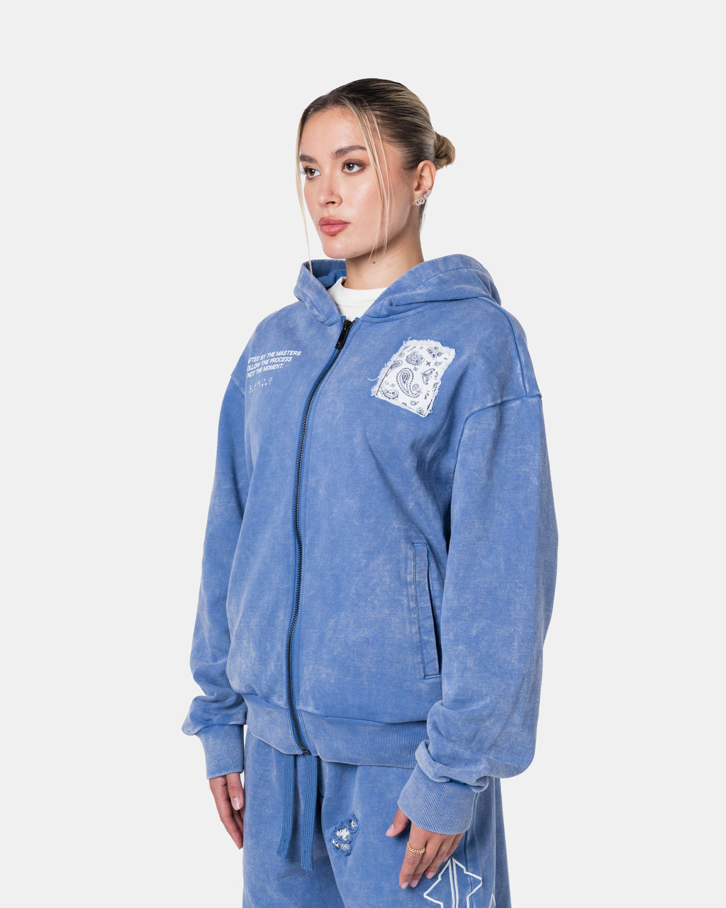 Destroy Zip Hoodie Blue