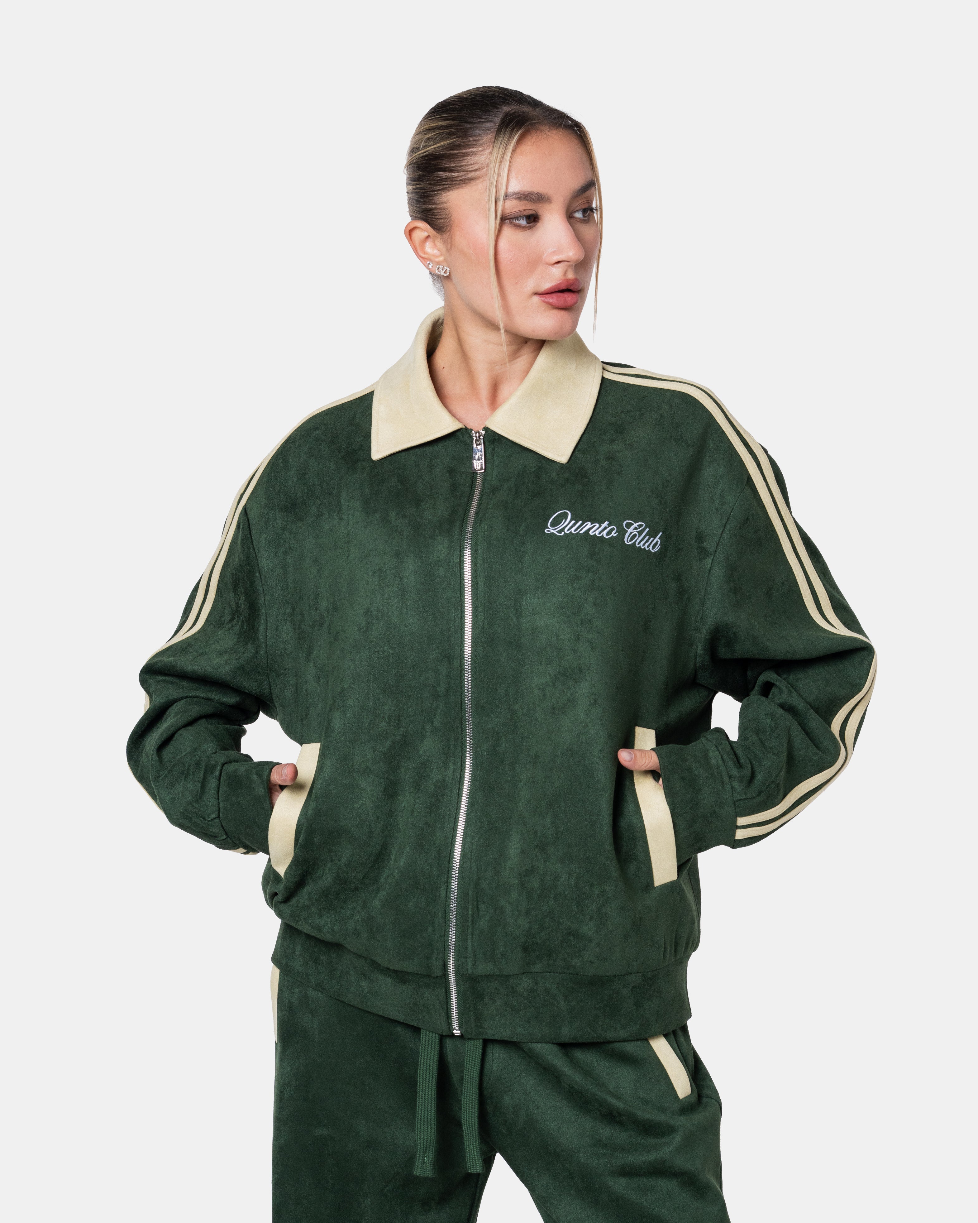 Grüne Trainingsjacke