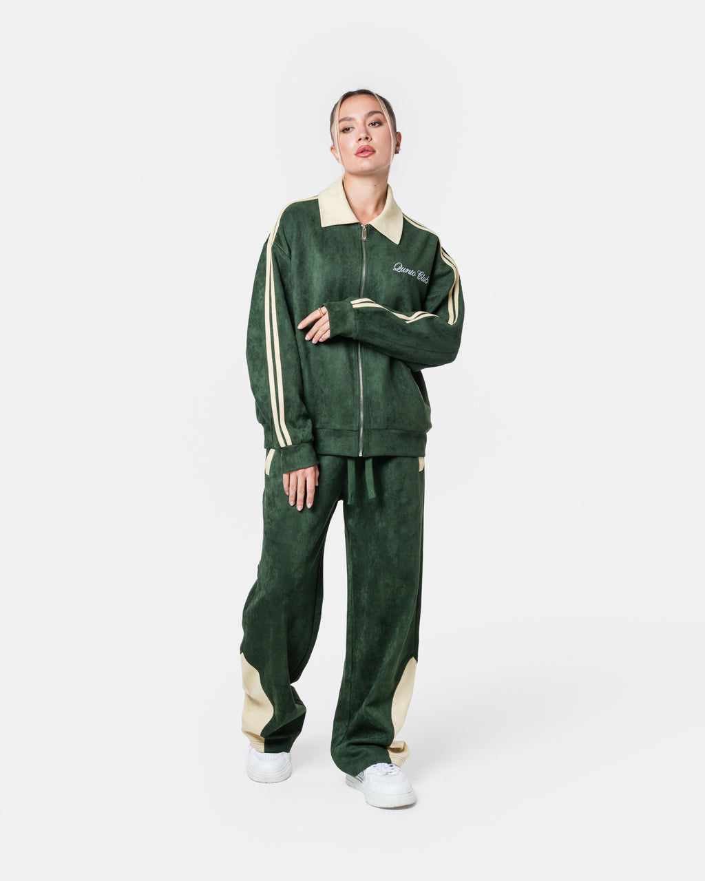 Grüne Trainingsjacke