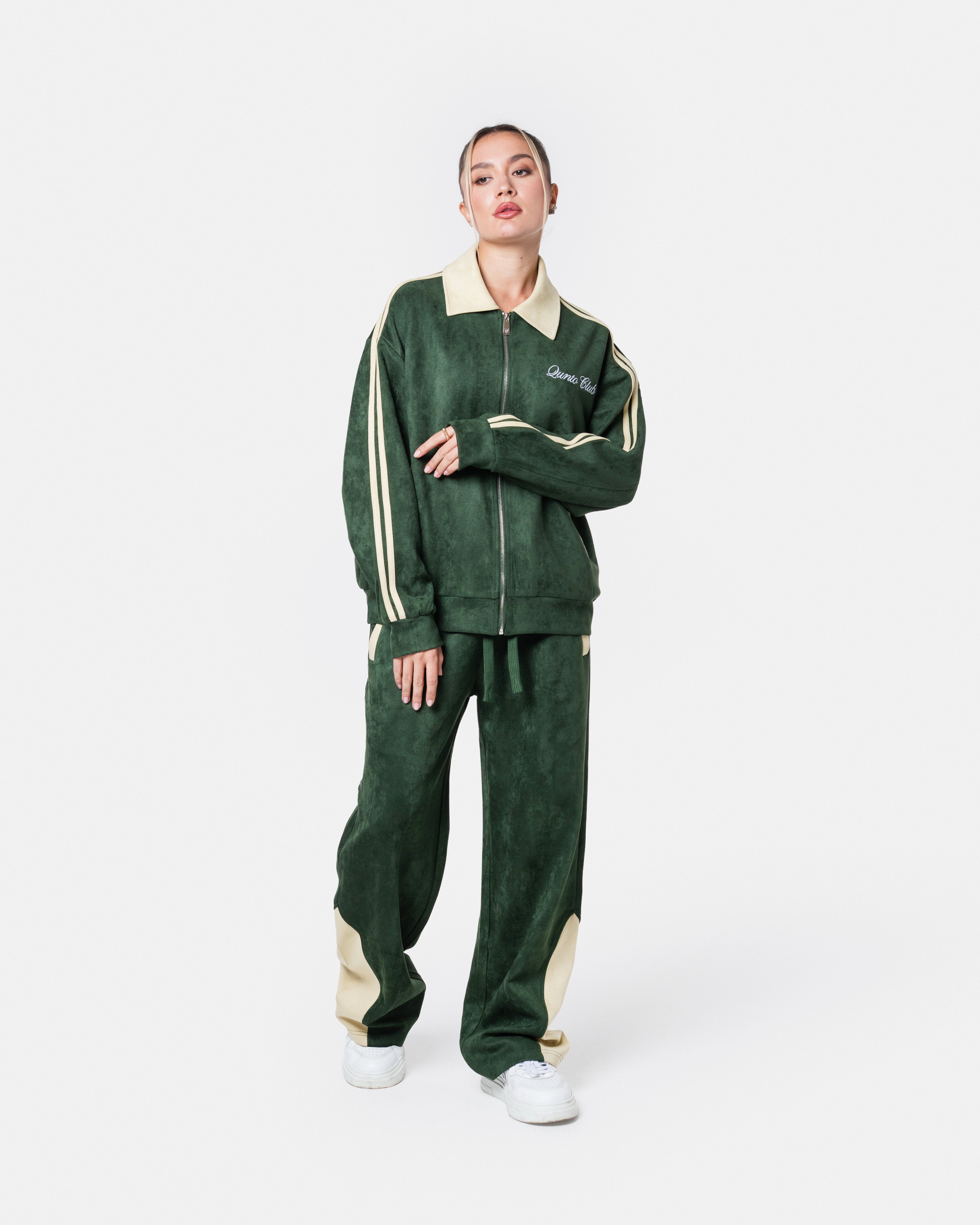 Grüne Trainingsjacke