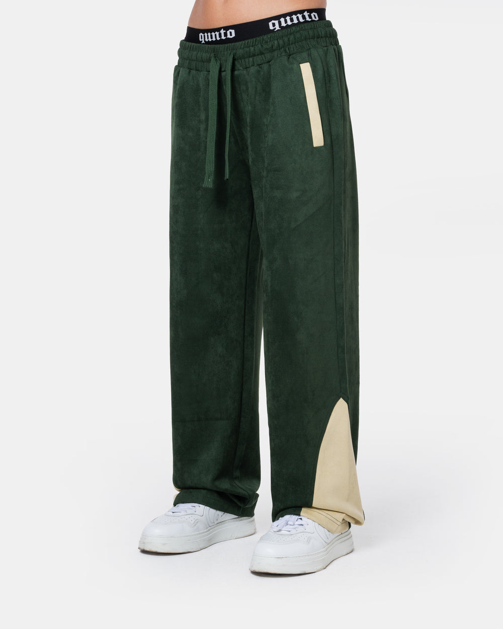 GREEN TRACK PANTS