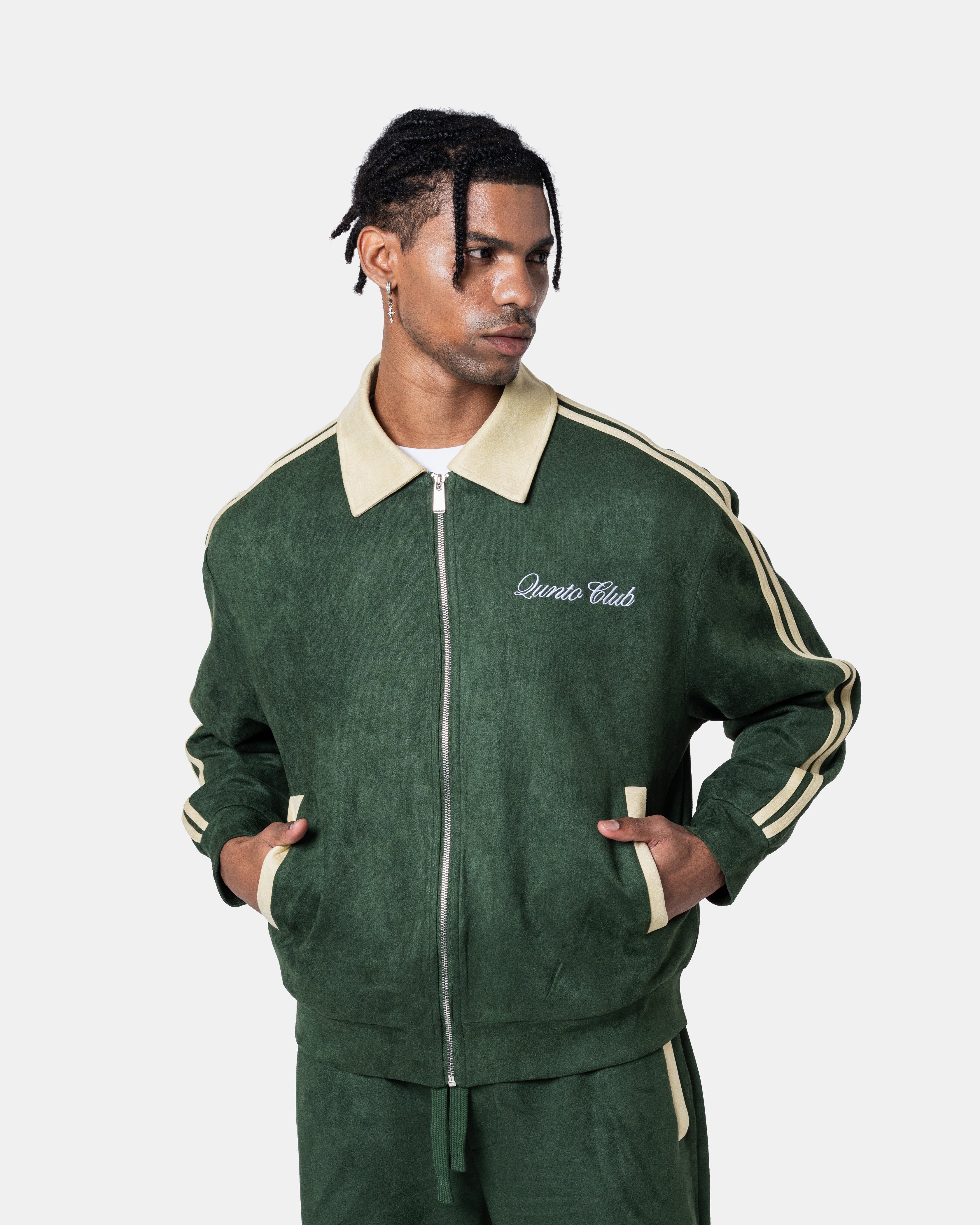 Grüne Trainingsjacke