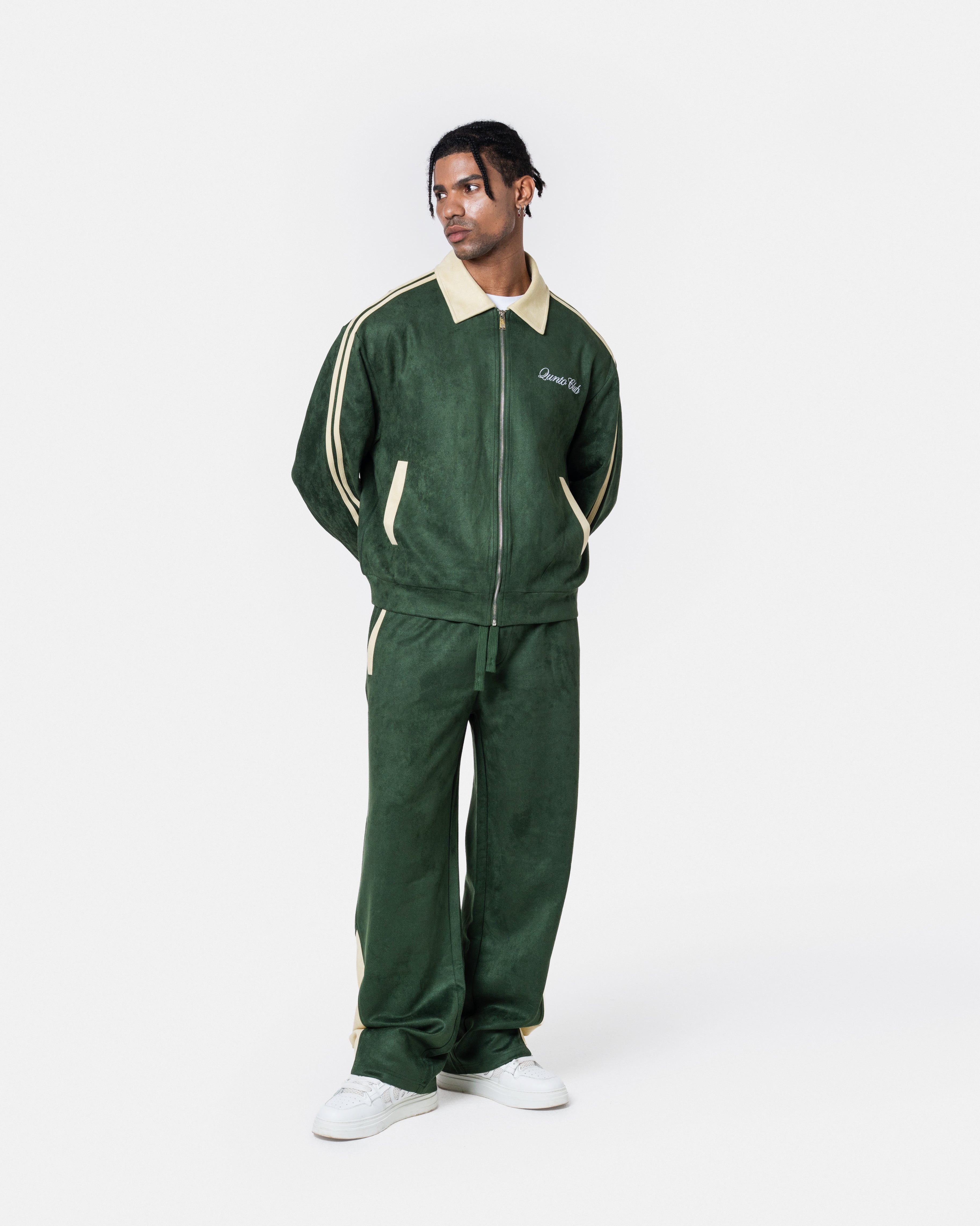 Grüne Trainingsjacke