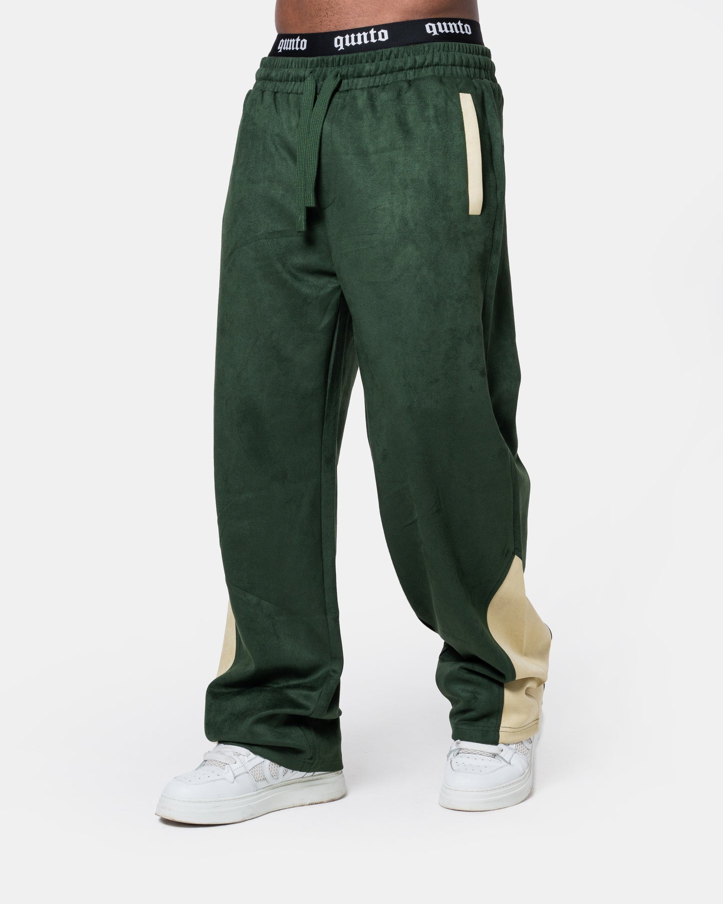 GREEN TRACK PANTS