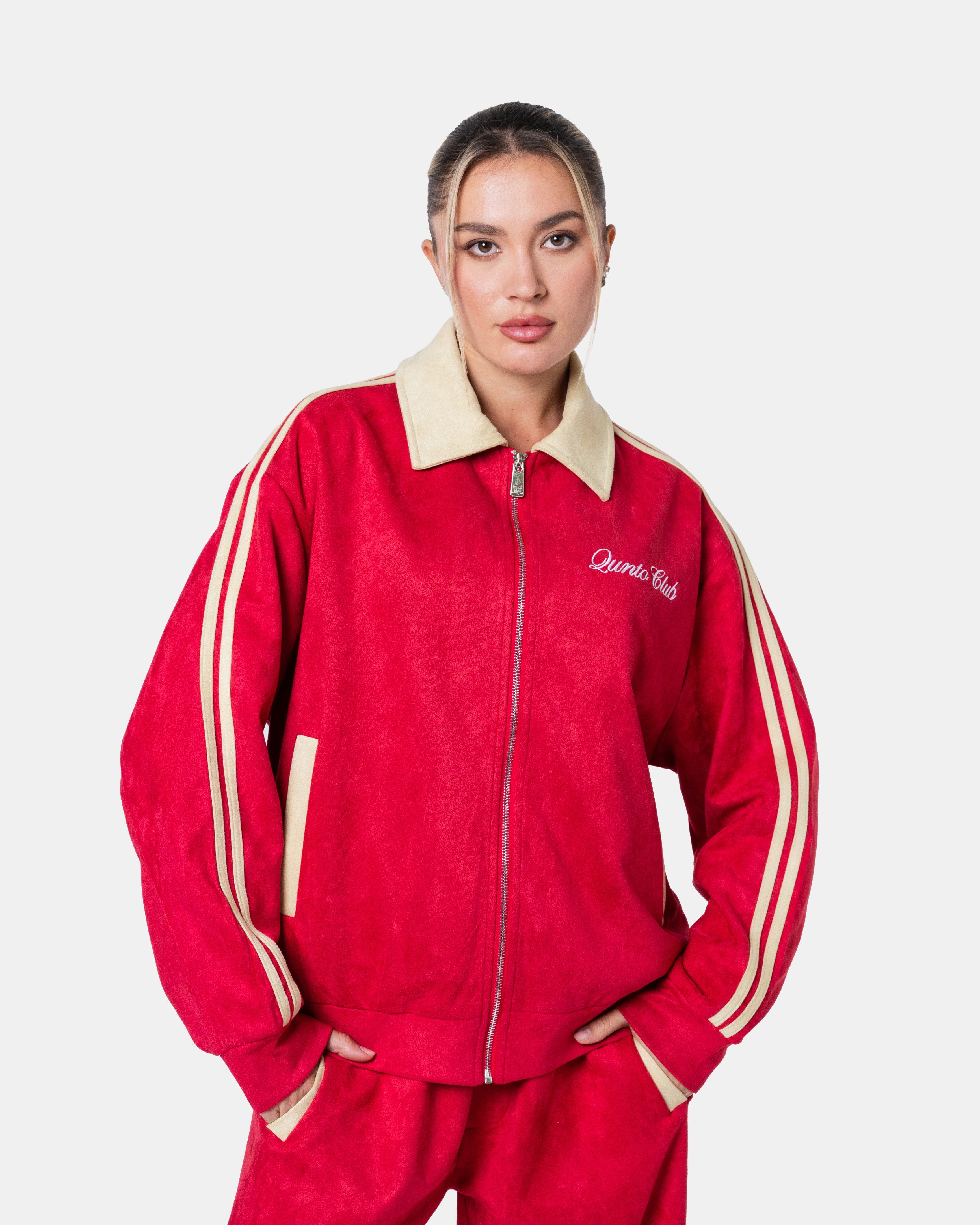 Rote Trainingsjacke