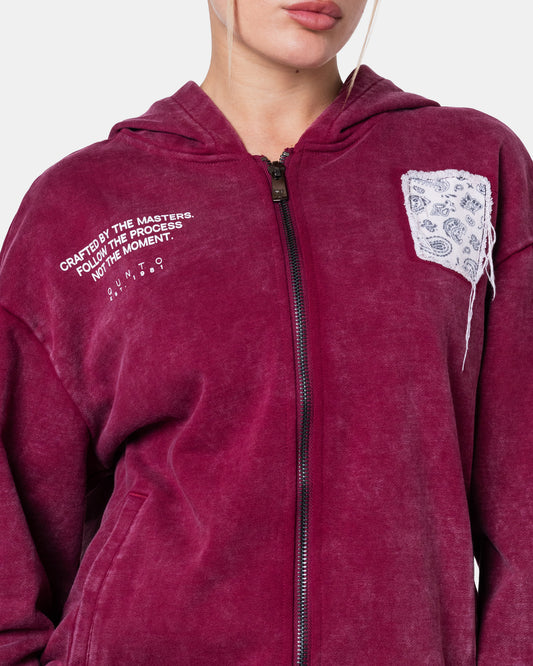 DESTROY ZIPPER HOODIE RED