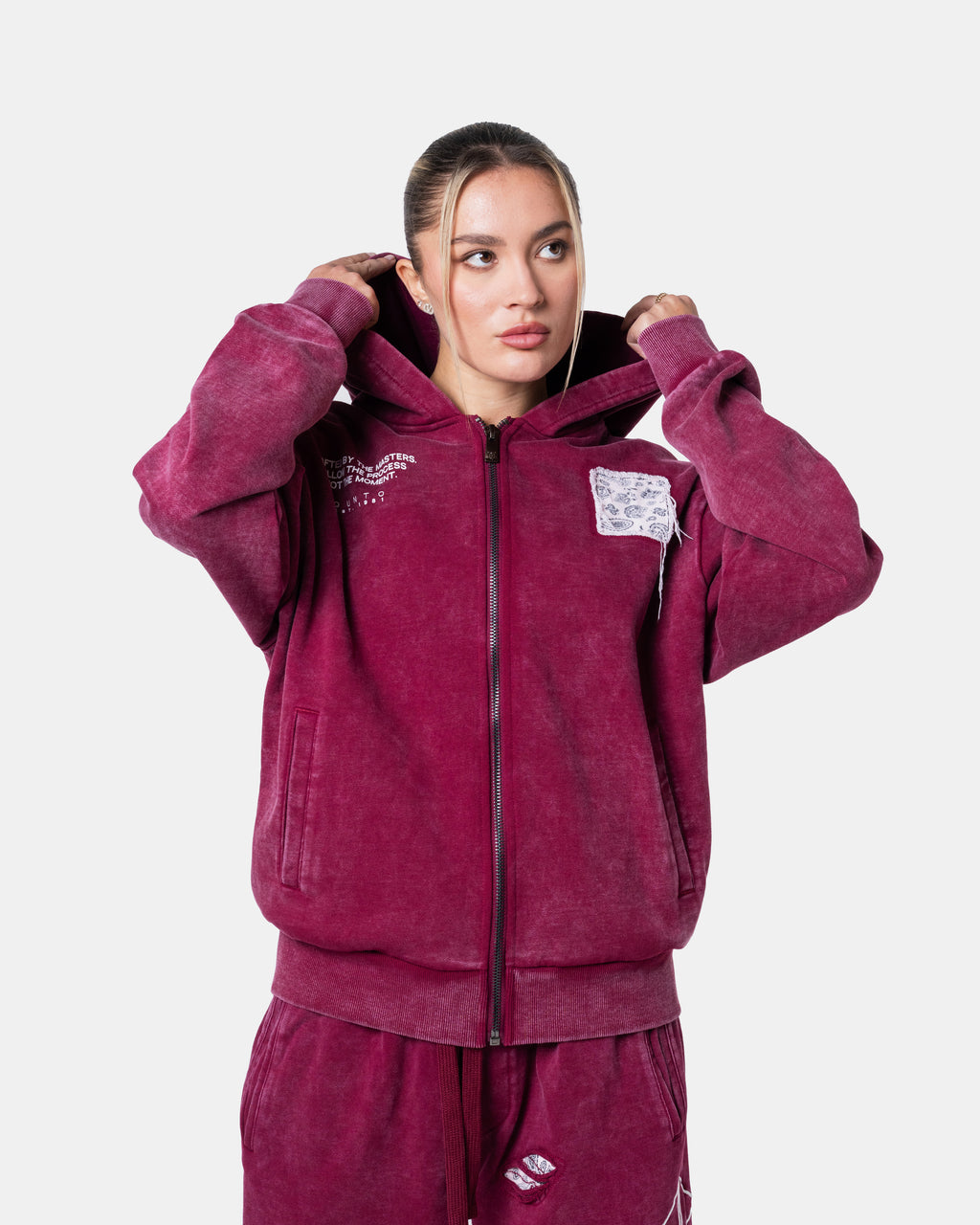 Destroy Zip Hoodie Red