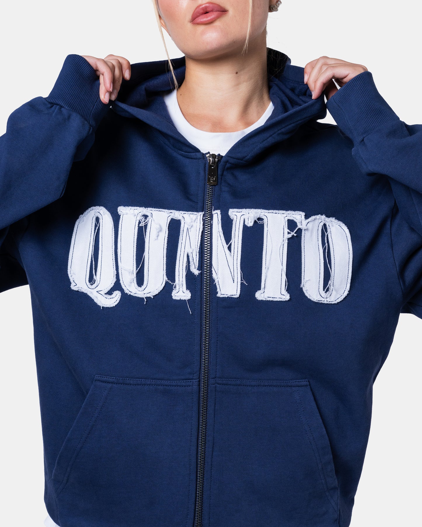 CLASSIC ZIPER HOODIE BLUE