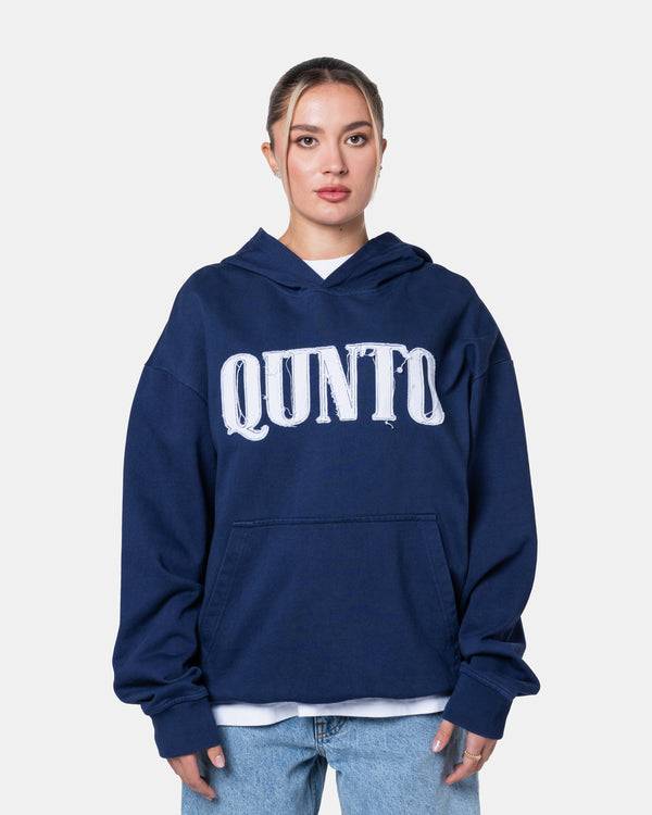 QUNTO C Logo Hoodie Blue