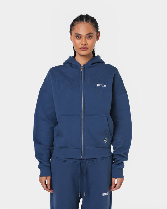 ESSENTIALS ZIPPER HOODIE BLUE