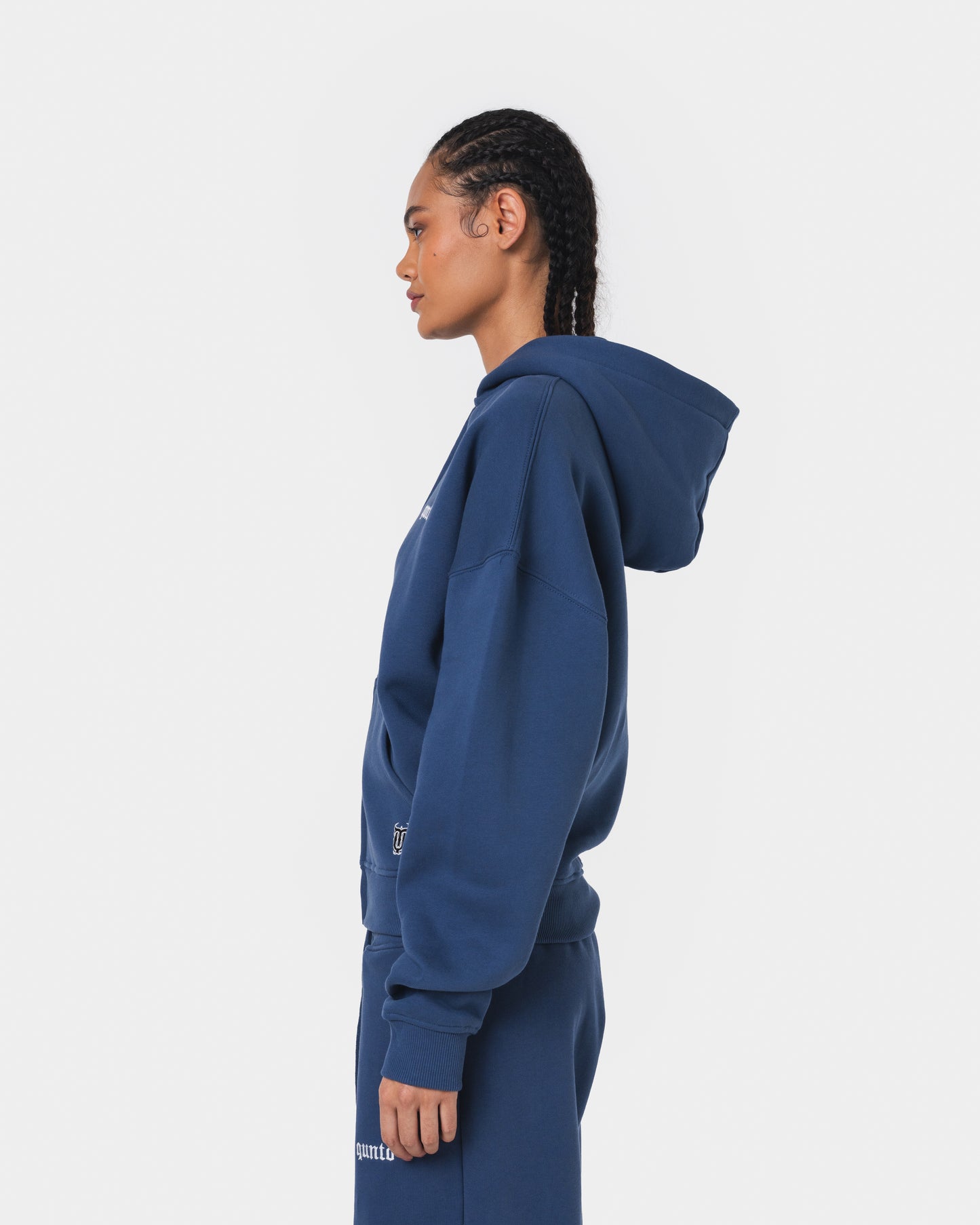 ESSENTIALS ZIPPER HOODIE BLUE