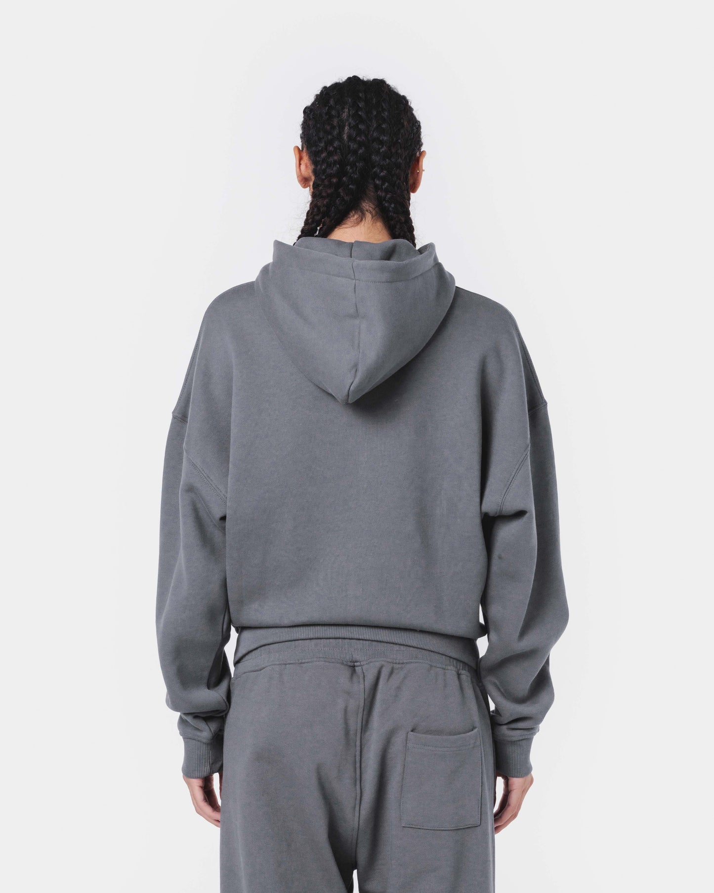 ESSENTIALS ZIPPER HOODIE GREY