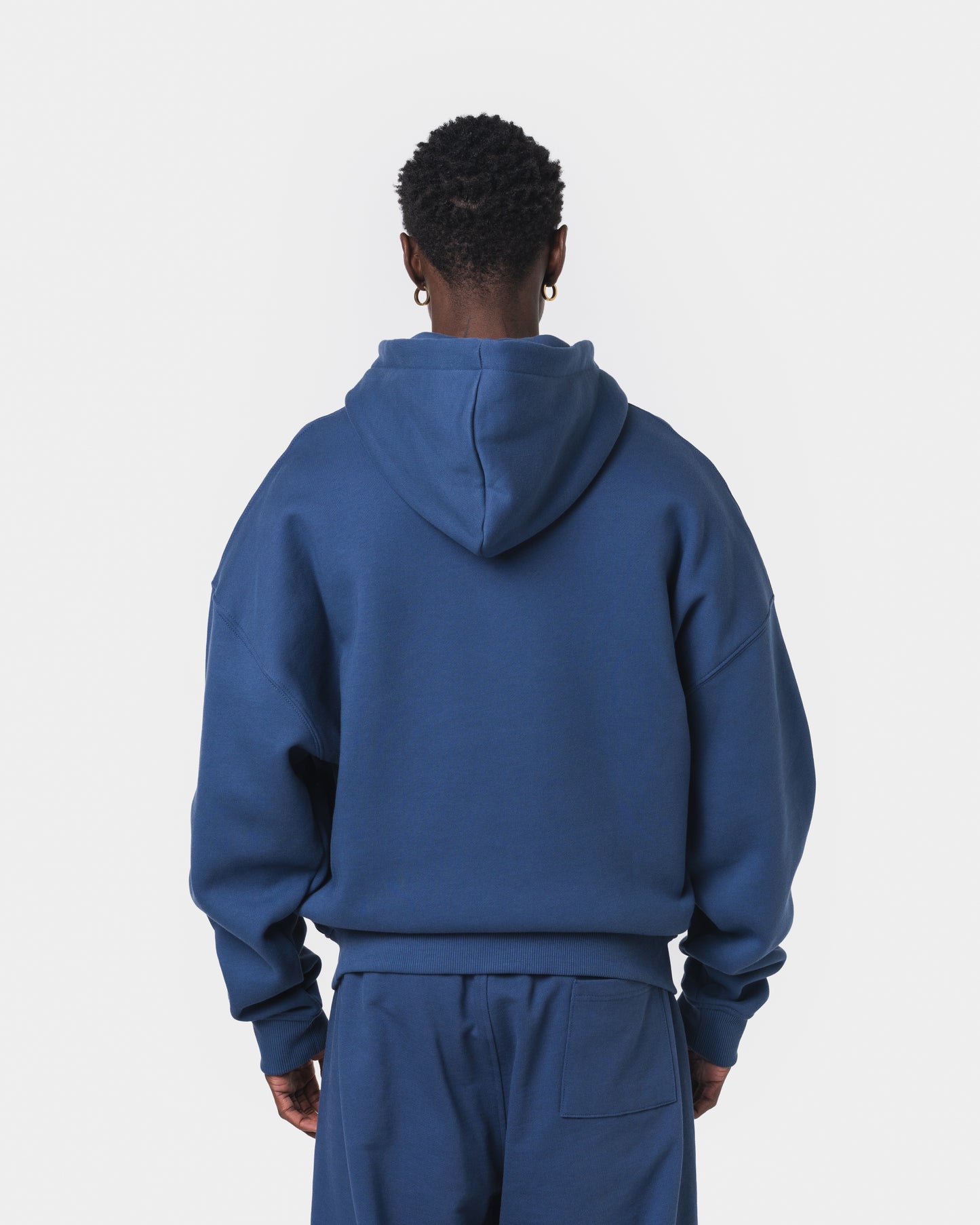 ESSENTIALS ZIPPER HOODIE BLUE