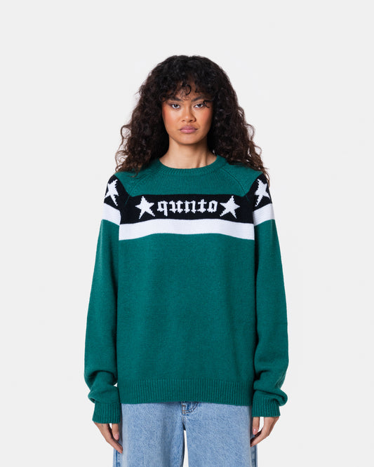 STAR BANNER SWEATER GREEN