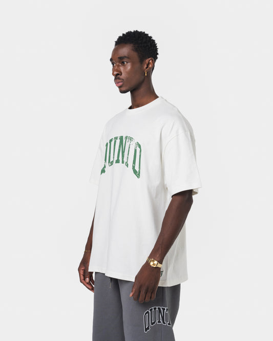 QUNTO GREEN ON WHITE TSHIRT