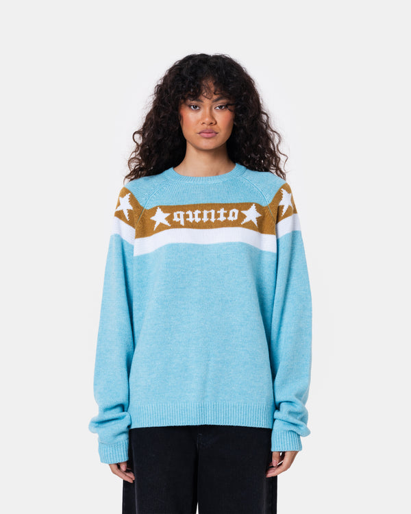 Star Banner Sweater Blue